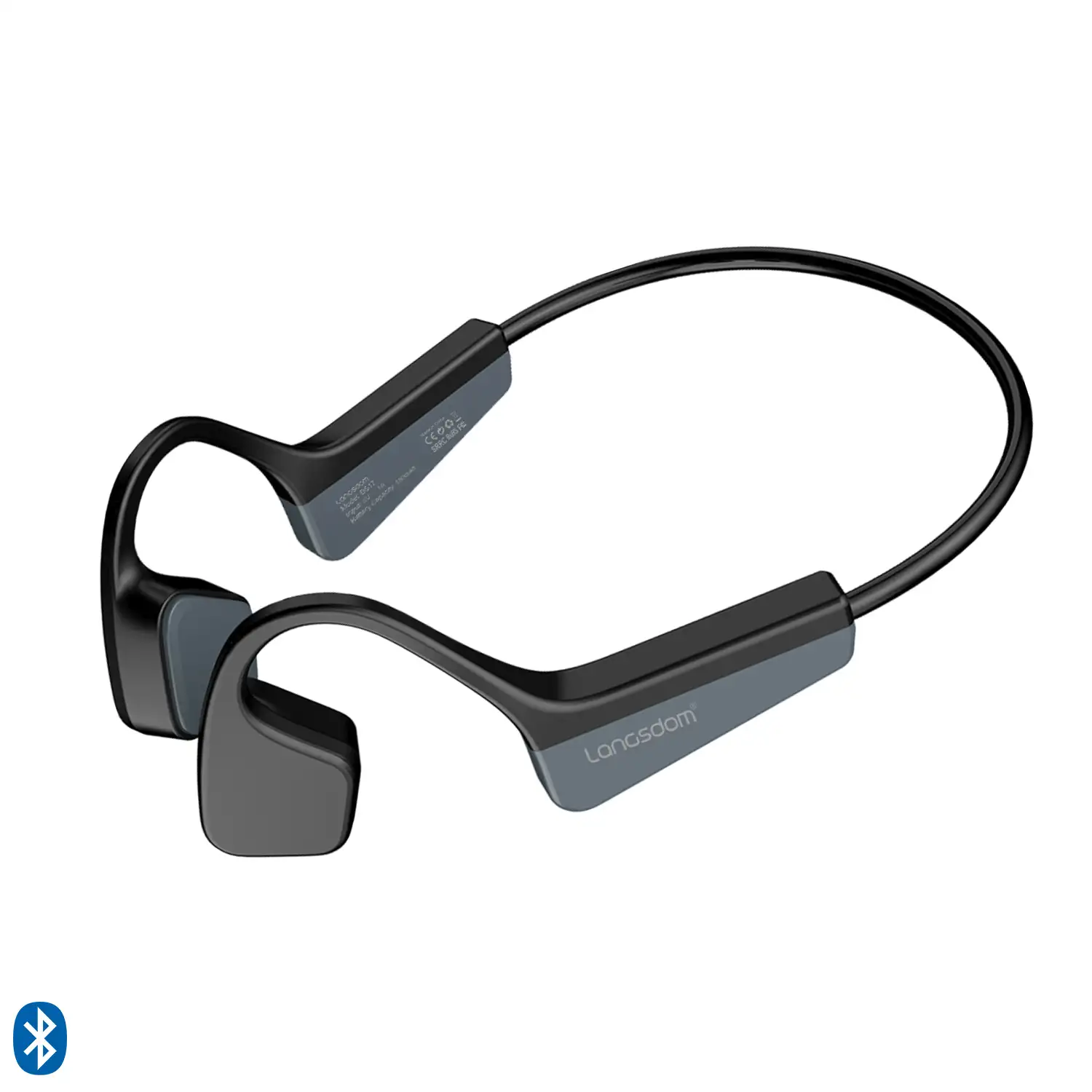 Auriculares deportivos por conducción ósea, Bluetooth 5.2, hasta 10 horas de batería. Máxima comodidad, alta calidad de sonido.