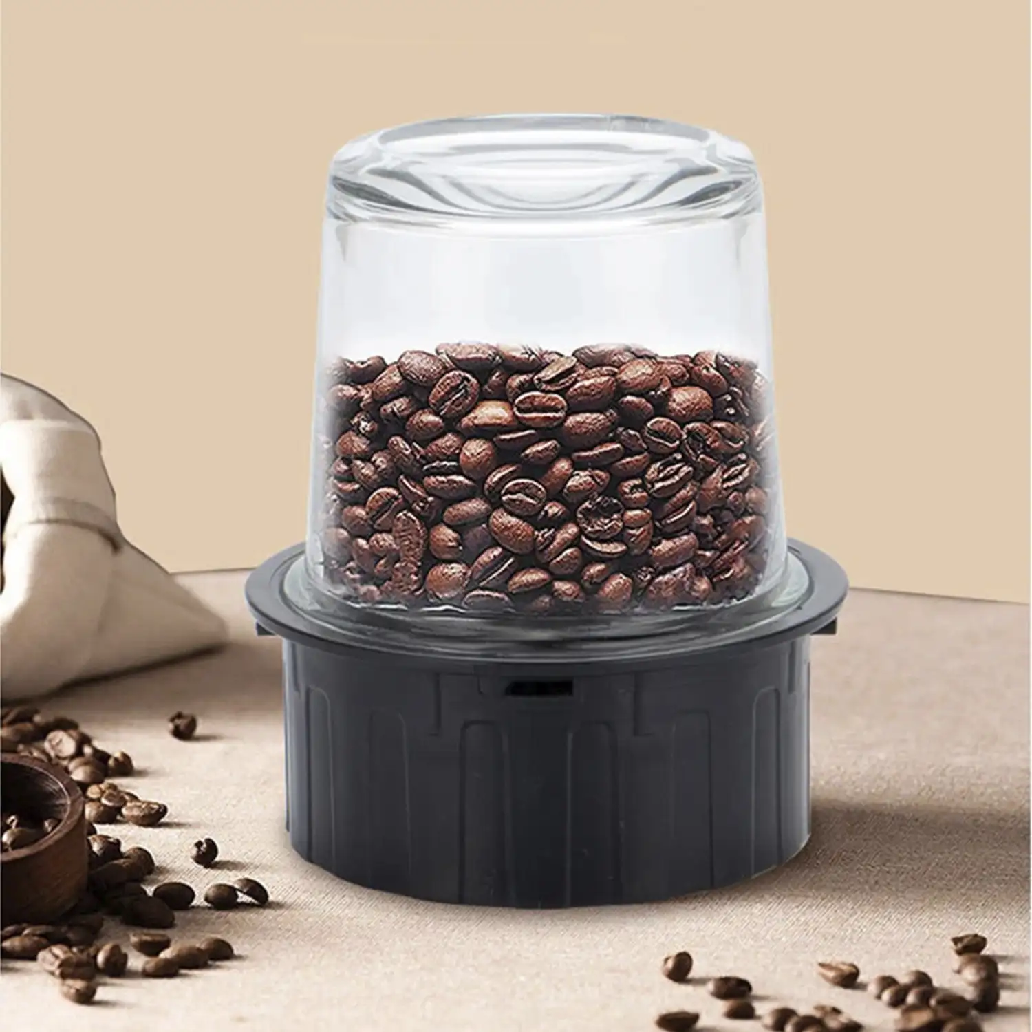 Batidora multifunción 2en1 jarra cristal 1.5l y vaso molinillo de café. Cuchillas y cuerpo de acero, 3 velocidades, 450w.