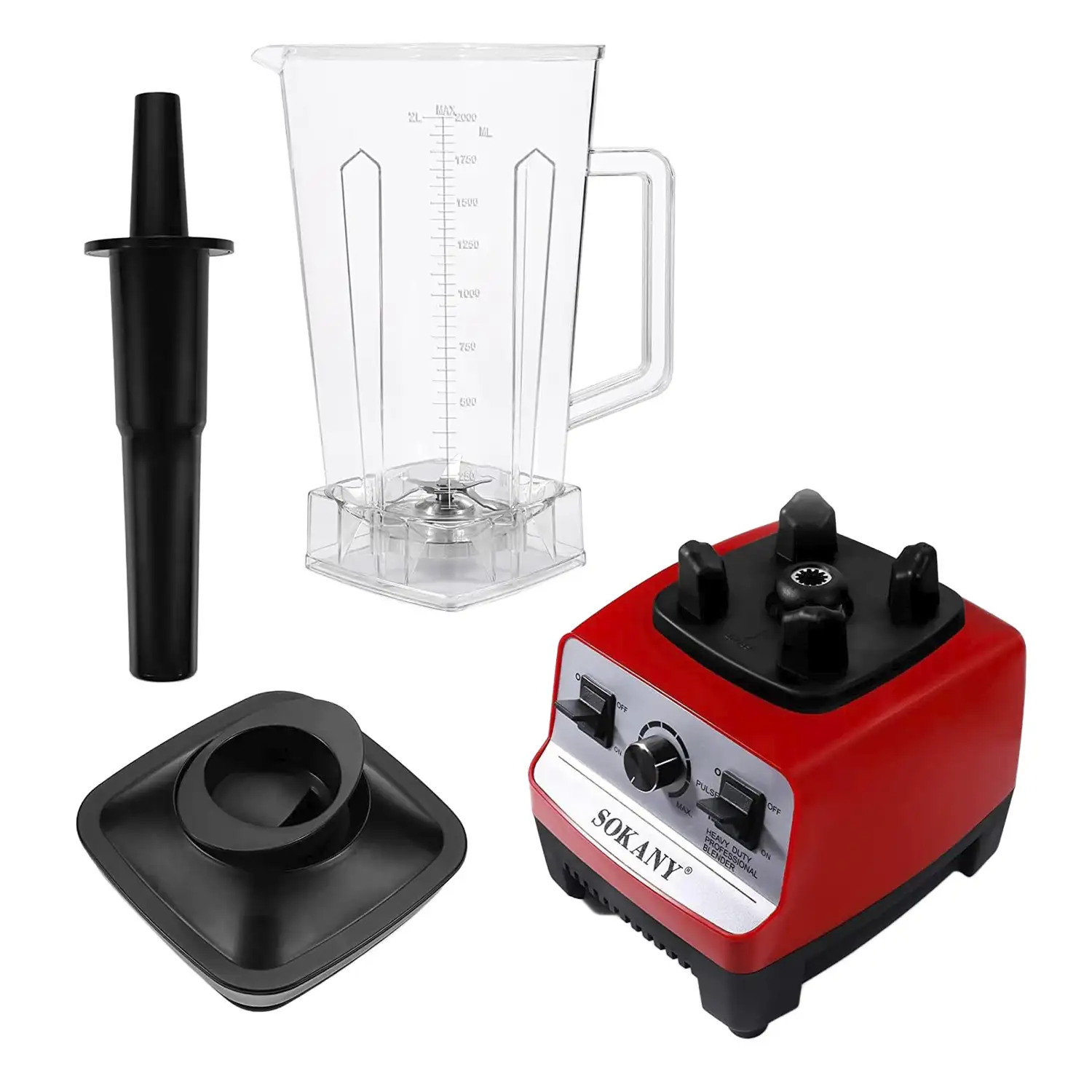 Robot multifunción batidora, picadora 4500w, Jarra 2.0L