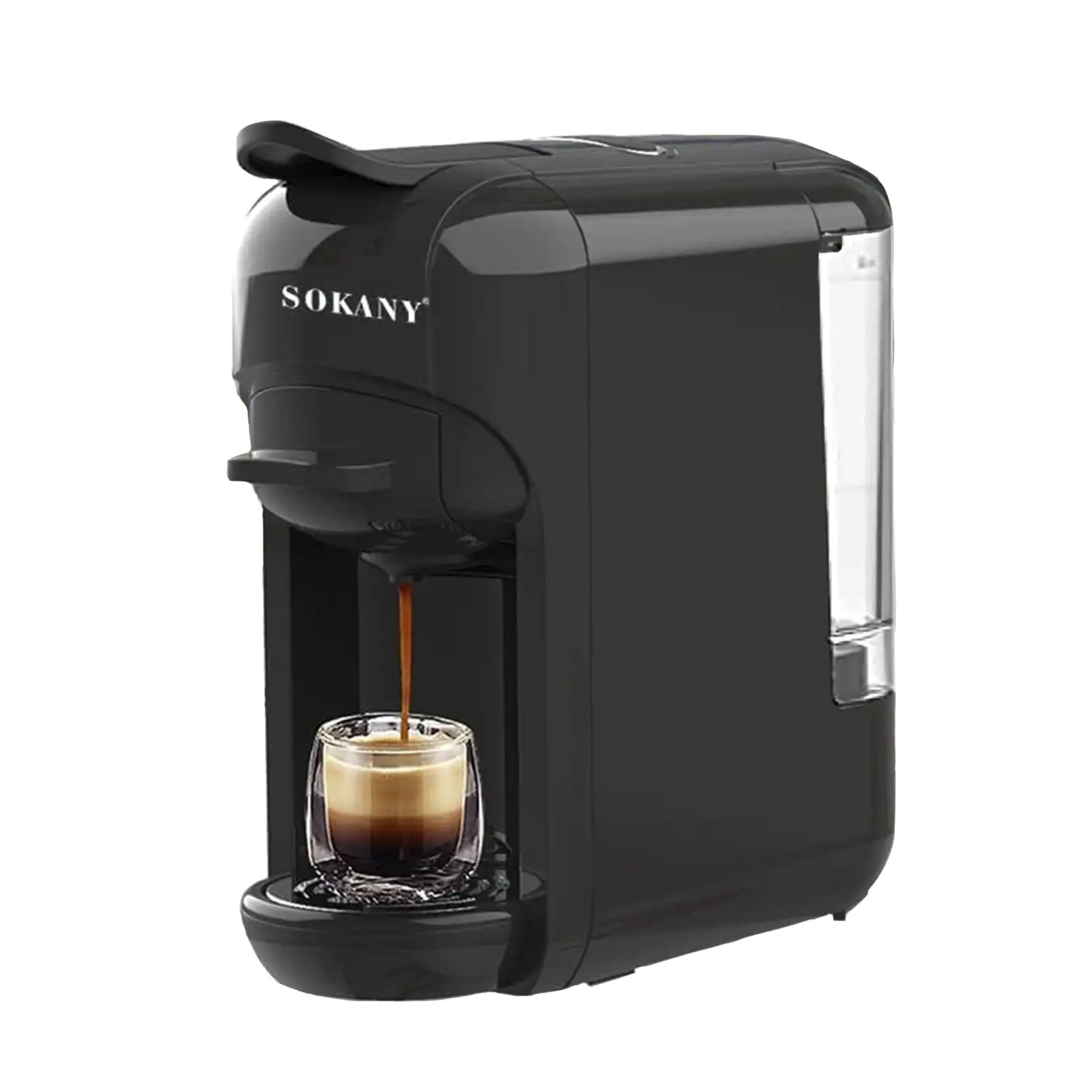 Cafetera multi cápsulas 19Bar, 0.6L, 1450w depósito. Función auto-stop. Compatible cápsulas  Nespresso, Dolce Gusto y cafe molido