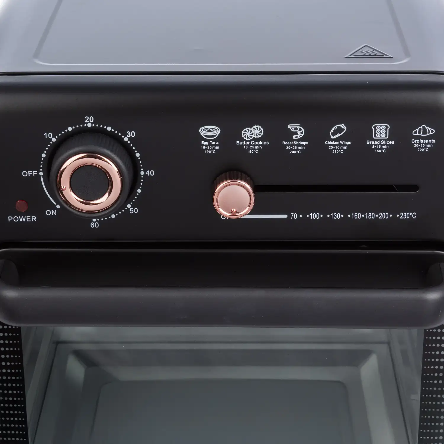 Freidora horno de aire sin aceite 1800w 18L. Doble bandeja con ventana de visualización.