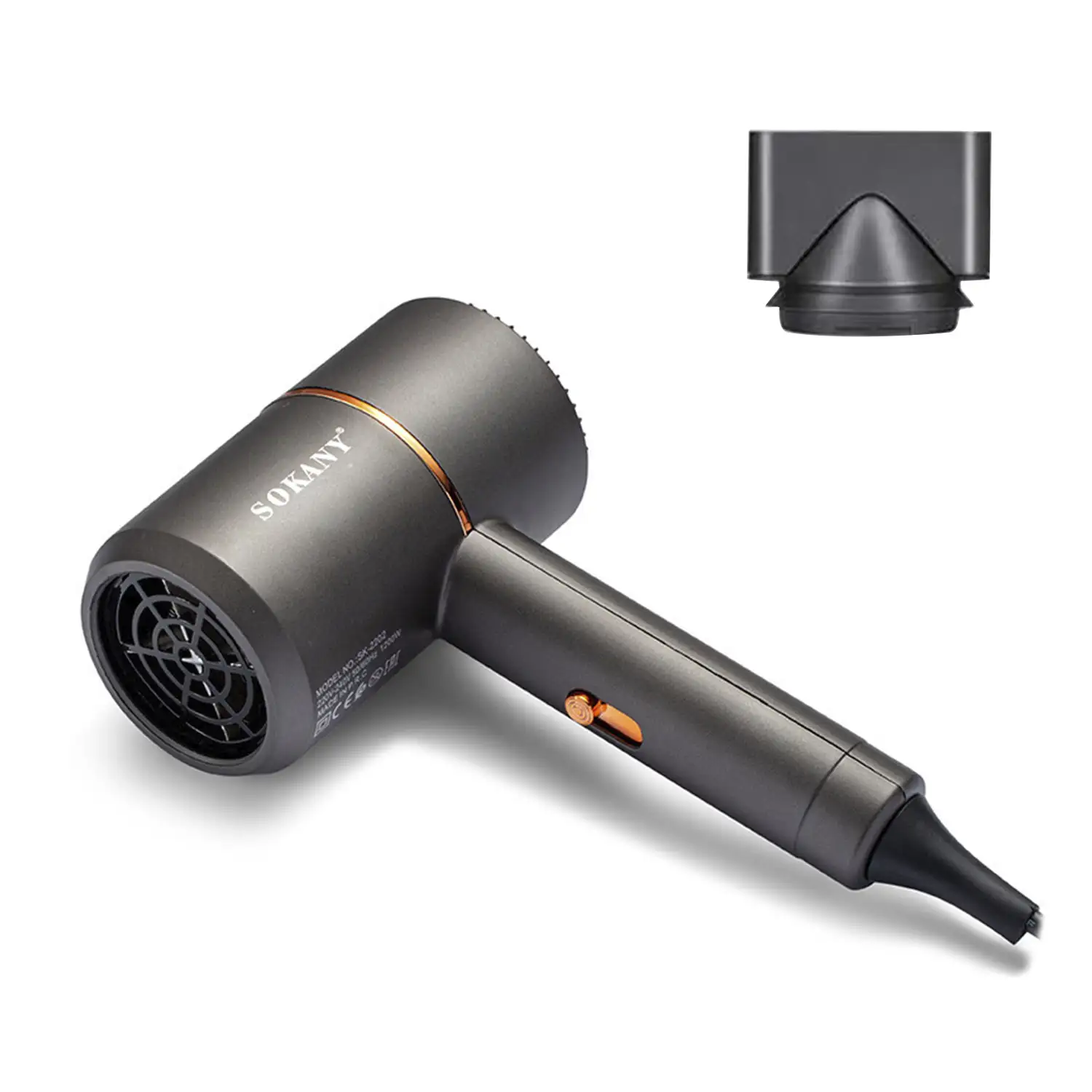 Secador de pelo profesional 1200w. Alta potencia, 2 velocidades y 2 temperaturas calor, con concentrador.