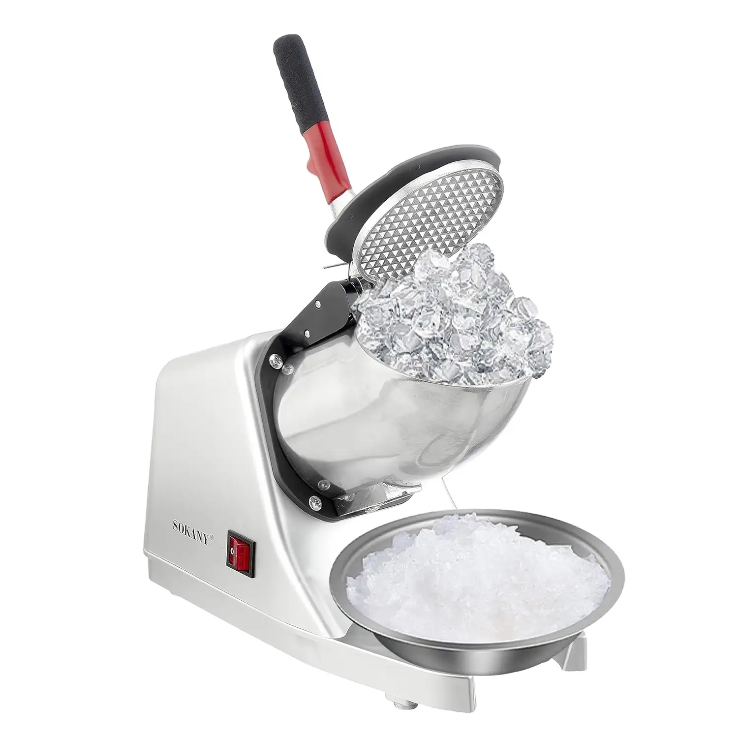 Picadora de hielo eléctrica acero inoxidable 300w. 1440 rpm.