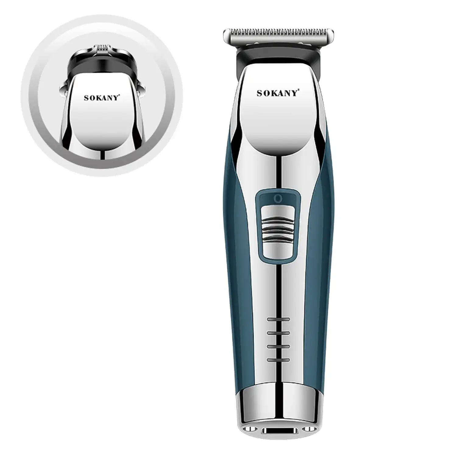 Recortador de pelo y barba recargable. Diseño ergonómico.