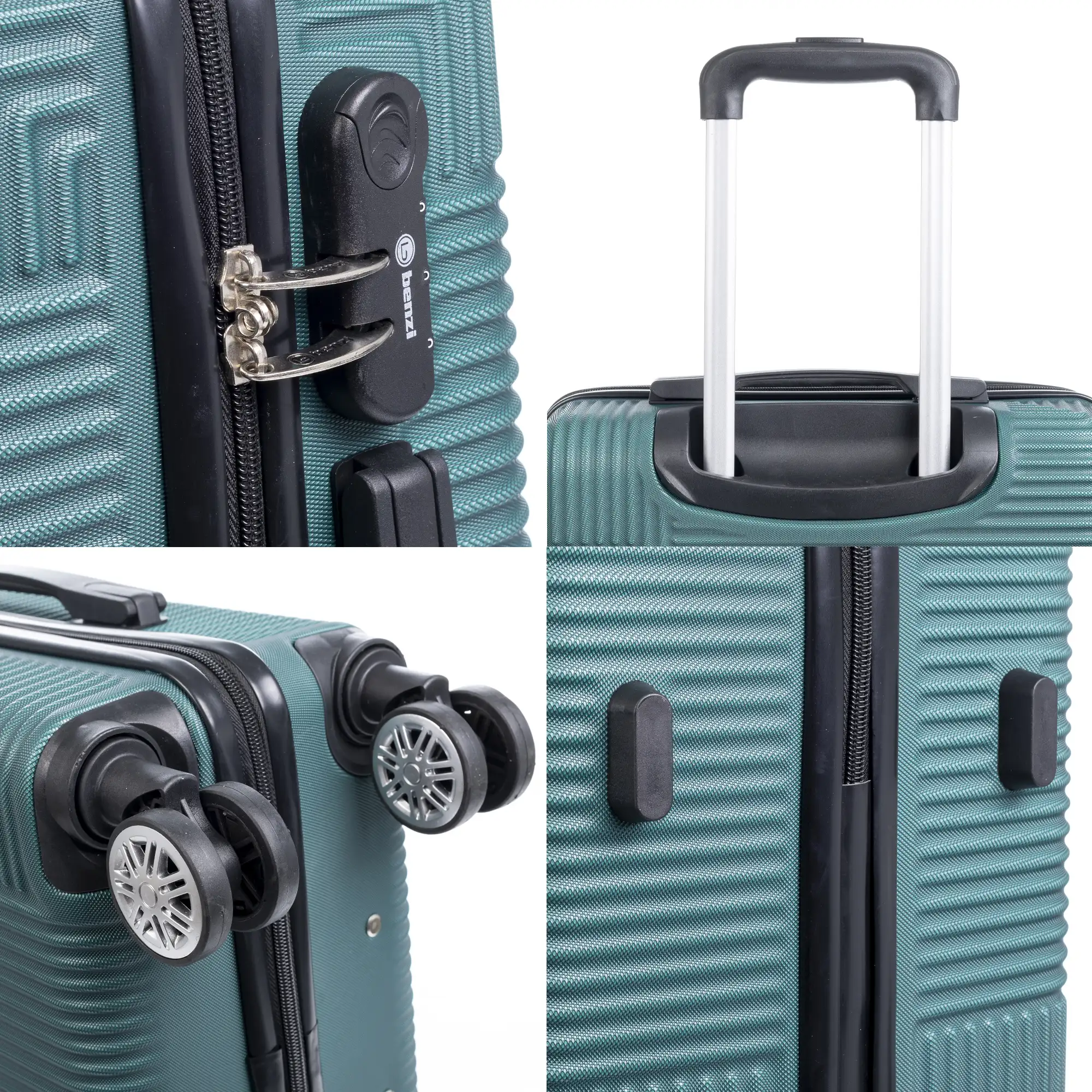 Maleta gran volumen trolley rígida ultraligera, de ABS de alta resistencia. Cerradura numérica, 4 ruedas dobles giratorias 360°.