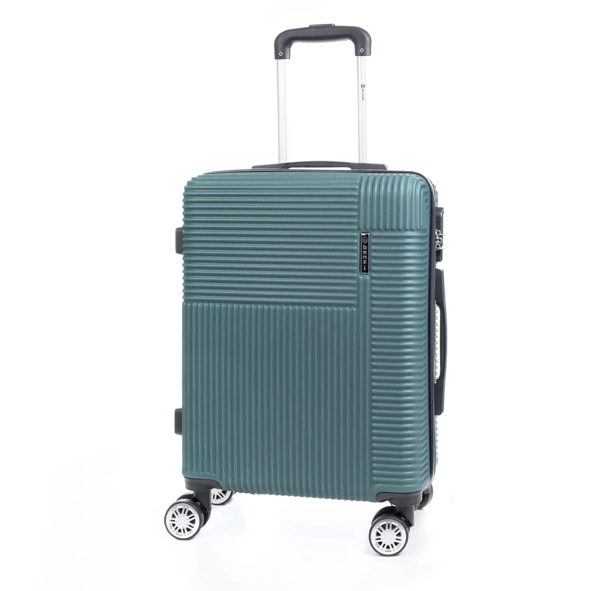 Maleta de cabina trolley rígida ultraligera, de ABS de alta resistencia. Cerradura numérica, 4 ruedas dobles giratorias 360°.