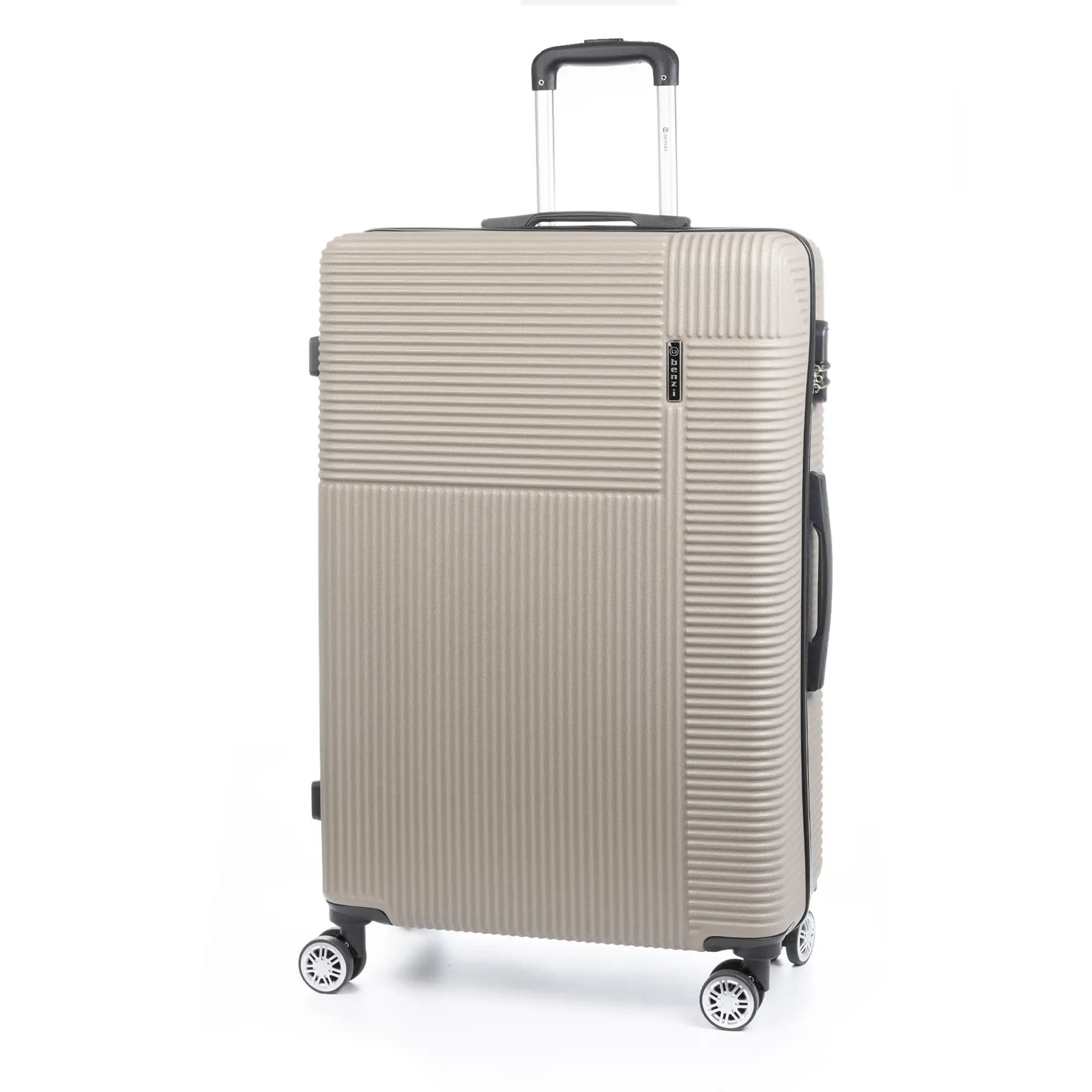 Maleta gran volumen trolley rígida ultraligera, de ABS de alta resistencia. Cerradura numérica, 4 ruedas dobles giratorias 360°.