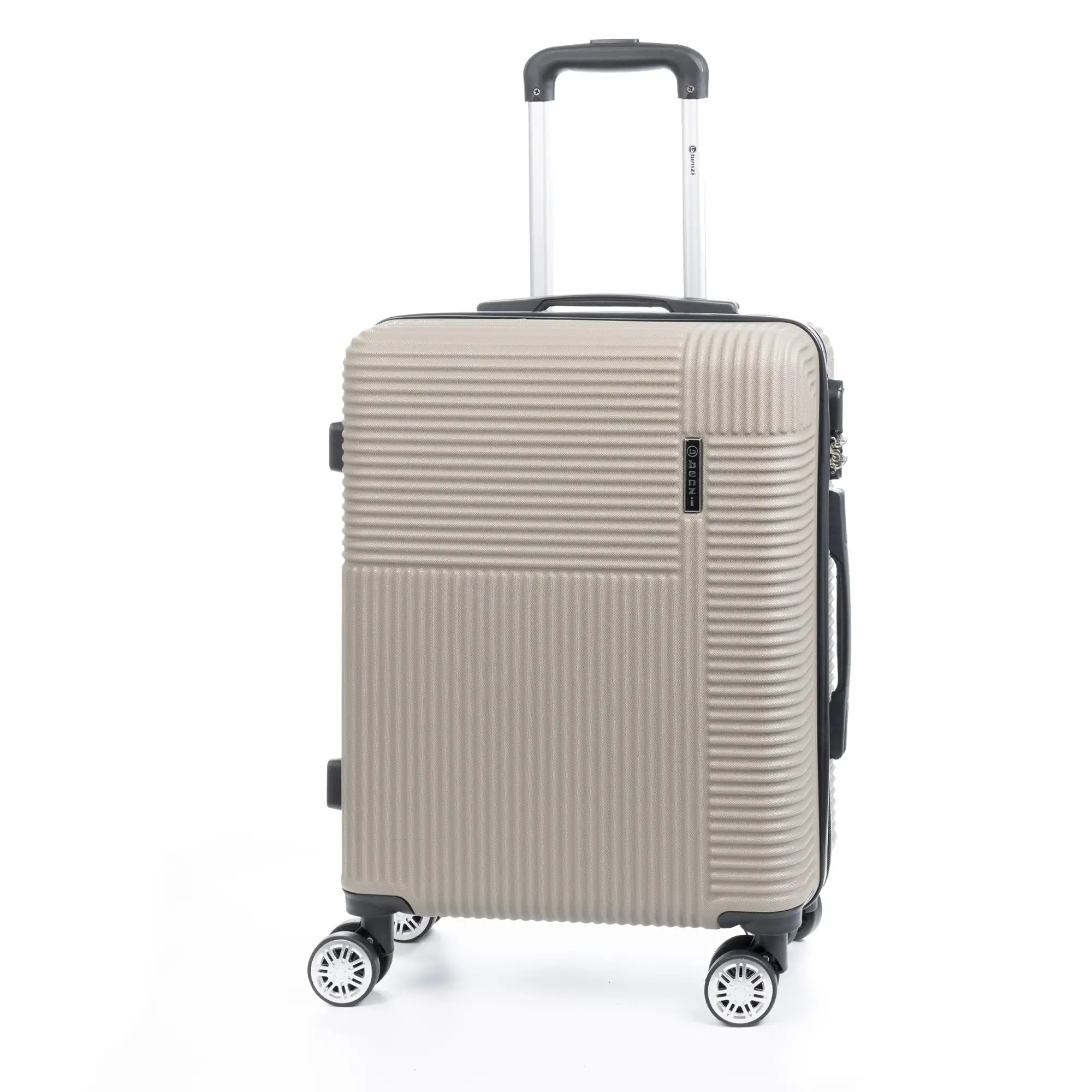 Maleta de cabina trolley rígida ultraligera, de ABS de alta resistencia. Cerradura numérica, 4 ruedas dobles giratorias 360°.