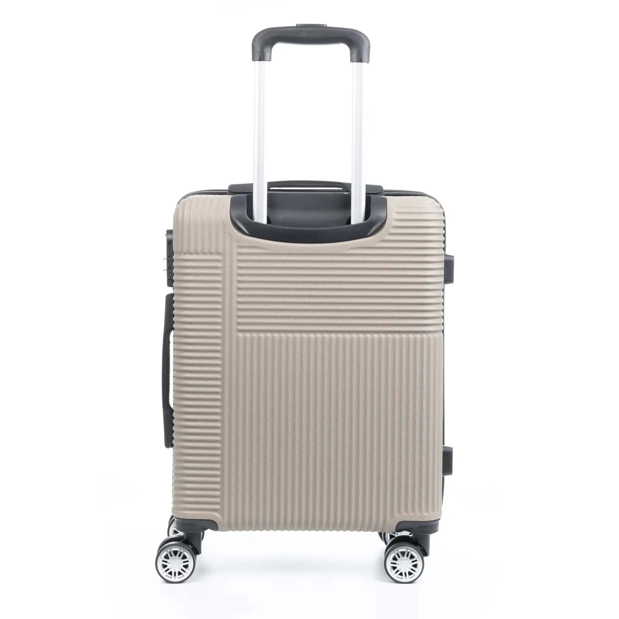 Juego de 3 maletas trolley rígidas ultraligeras, de ABS de alta resistencia. Cerradura numérica, 4 ruedas giratorias 360°.