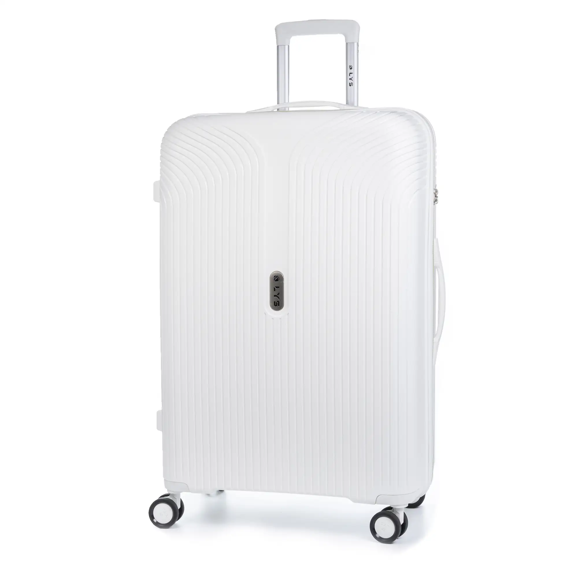 Maleta gran volumen trolley de PP resistente a la rotura. Cerradura TSA numérica, 4 ruedas dobles giratorias 360°.
