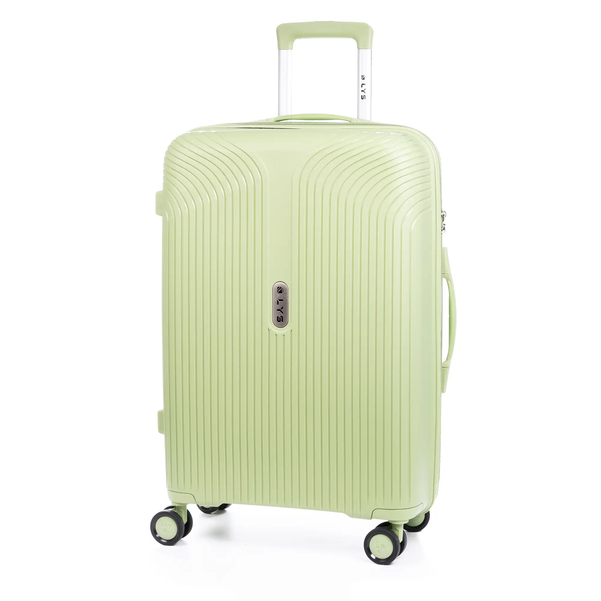 Maleta mediana trolley de PP resistente a la rotura. Cerradura TSA numérica, 4 ruedas dobles giratorias 360°.