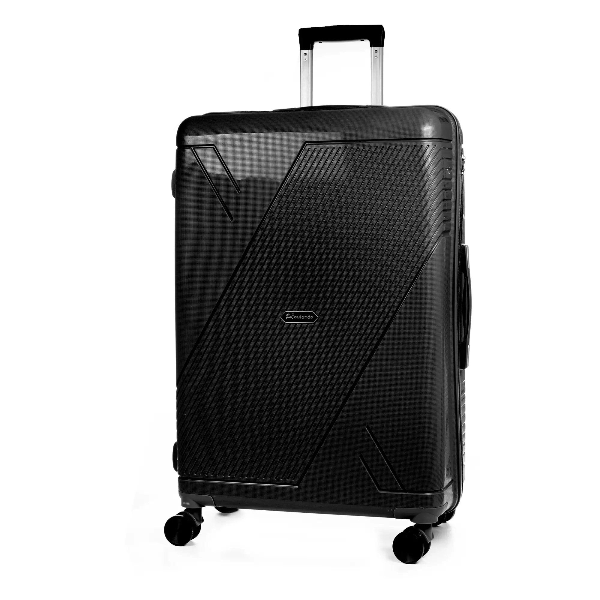 Maleta gran volumen Trolley de PP resistente a la rotura. Cerradura TSA numérica, 4 ruedas dobles giratorias 360°.