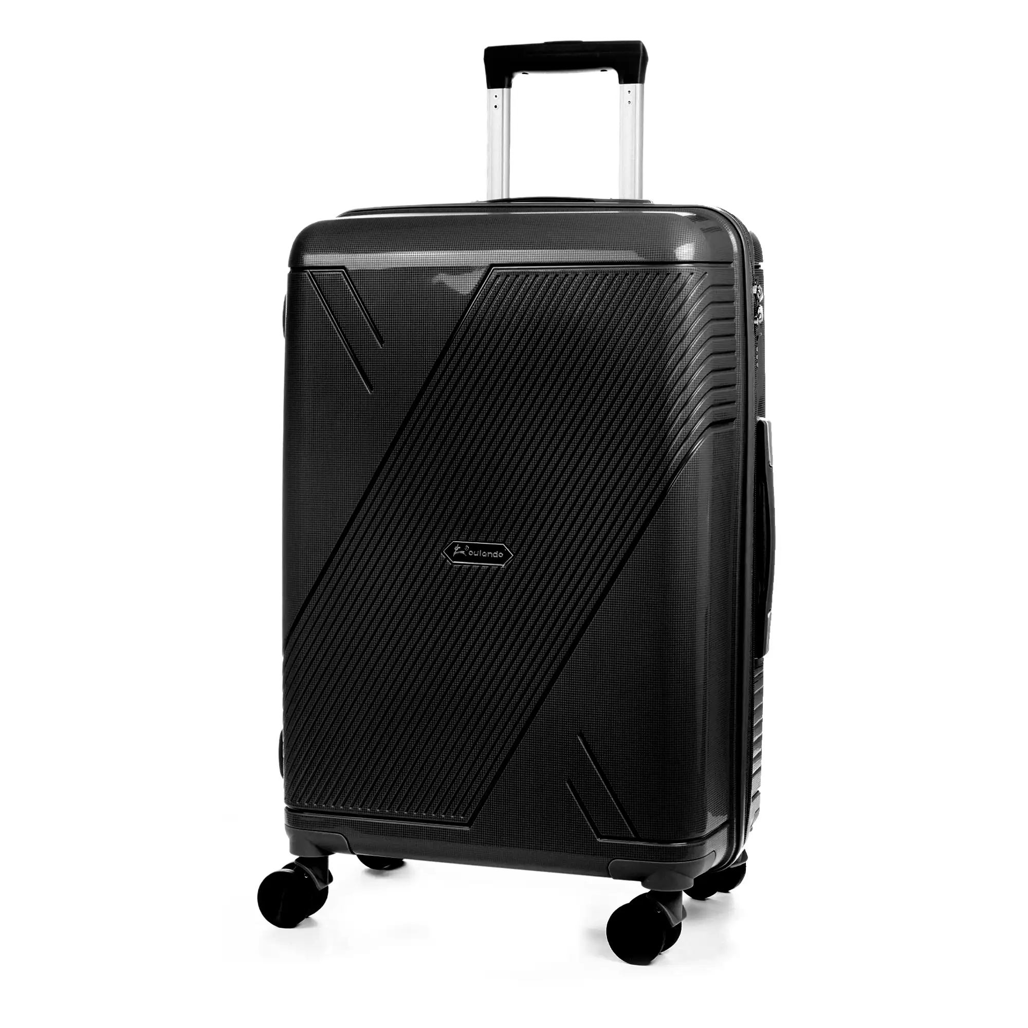 Maleta mediana Trolley de PP resistente a la rotura. Cerradura TSA numérica, 4 ruedas dobles giratorias 360°.