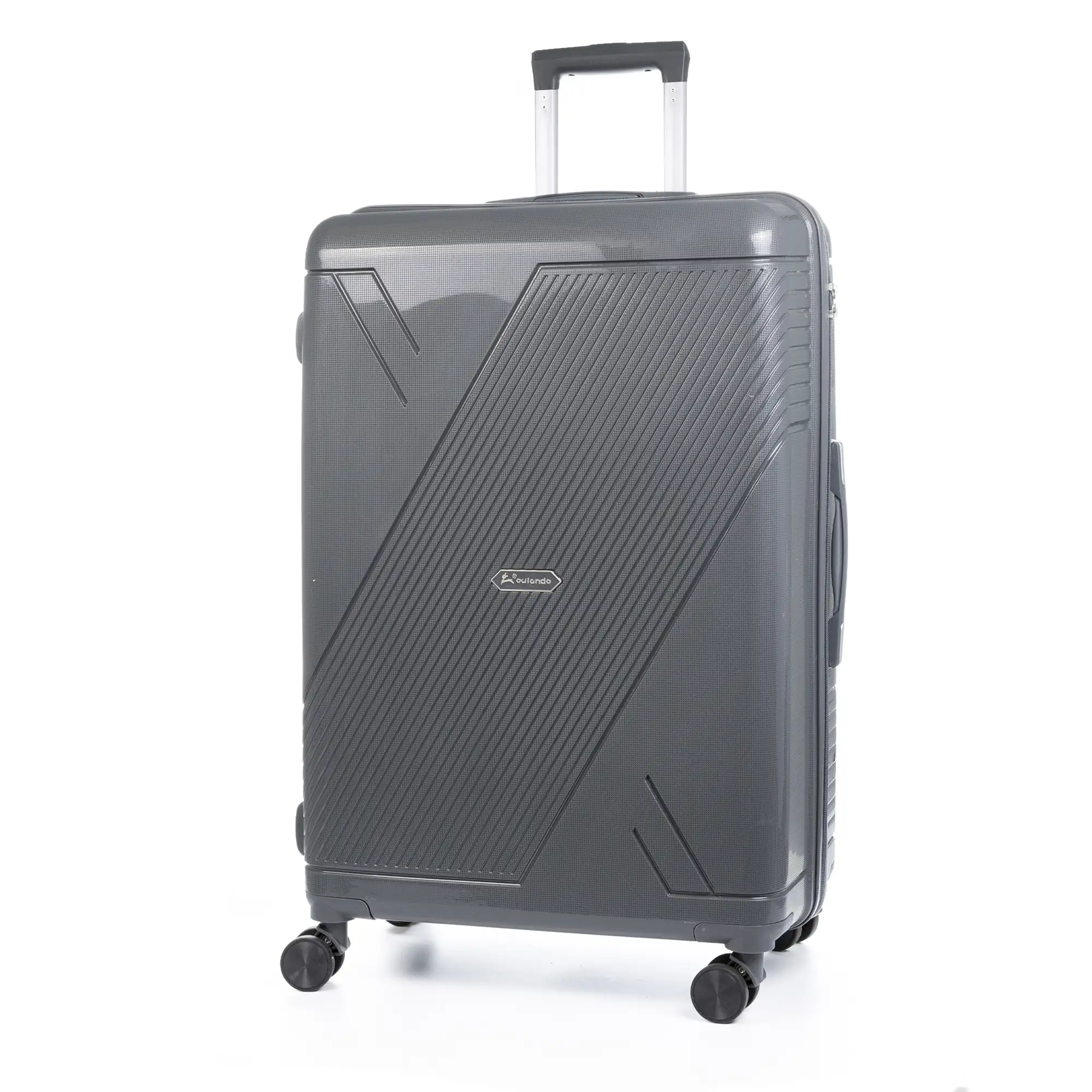 Maleta gran volumen Trolley de PP resistente a la rotura. Cerradura TSA numérica, 4 ruedas dobles giratorias 360°.