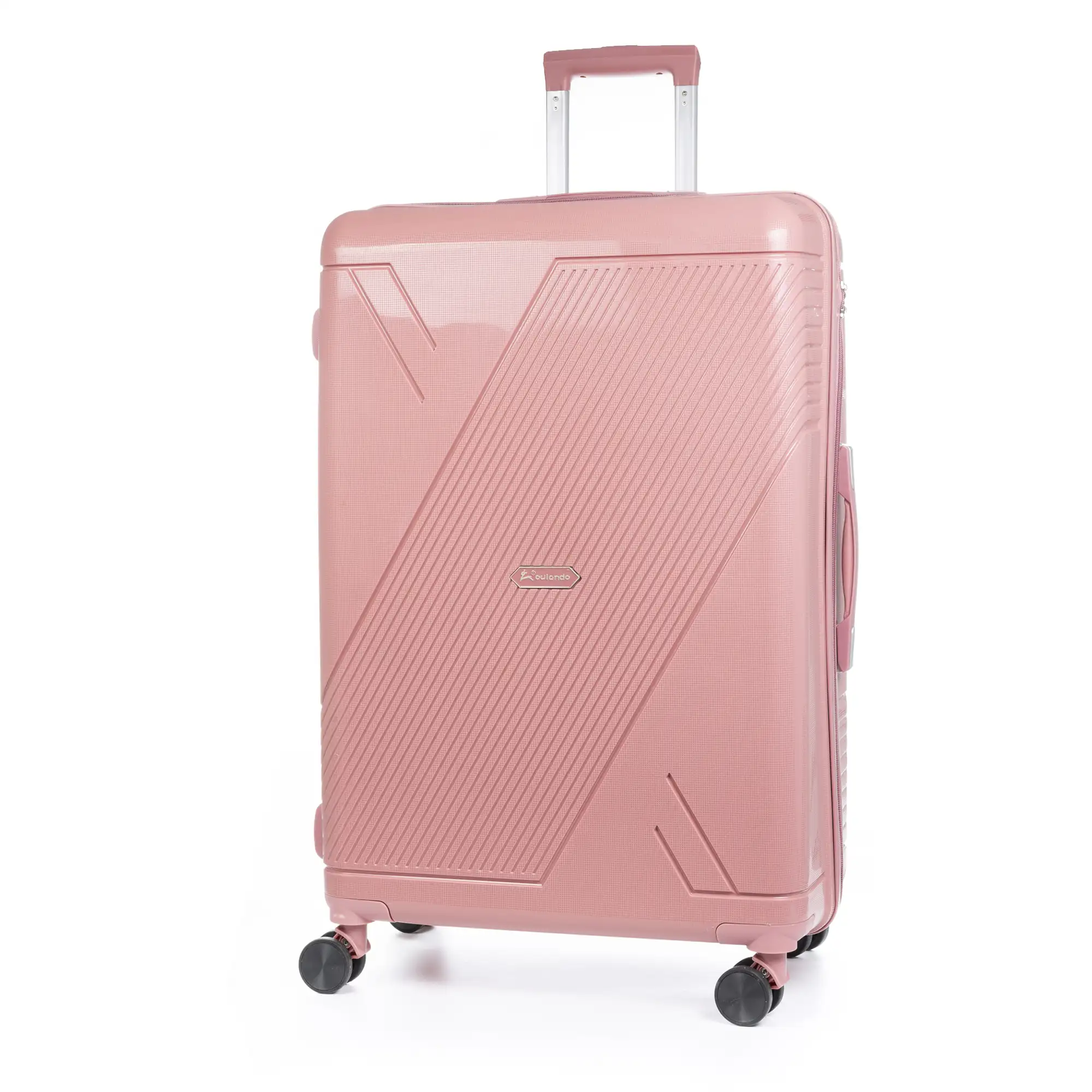 Maleta gran volumen Trolley de PP resistente a la rotura. Cerradura TSA numérica, 4 ruedas dobles giratorias 360°.