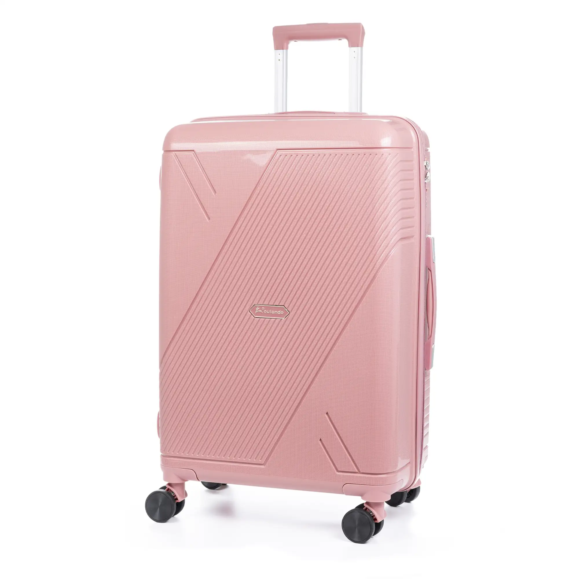 Maleta mediana Trolley de PP resistente a la rotura. Cerradura TSA numérica, 4 ruedas dobles giratorias 360°.