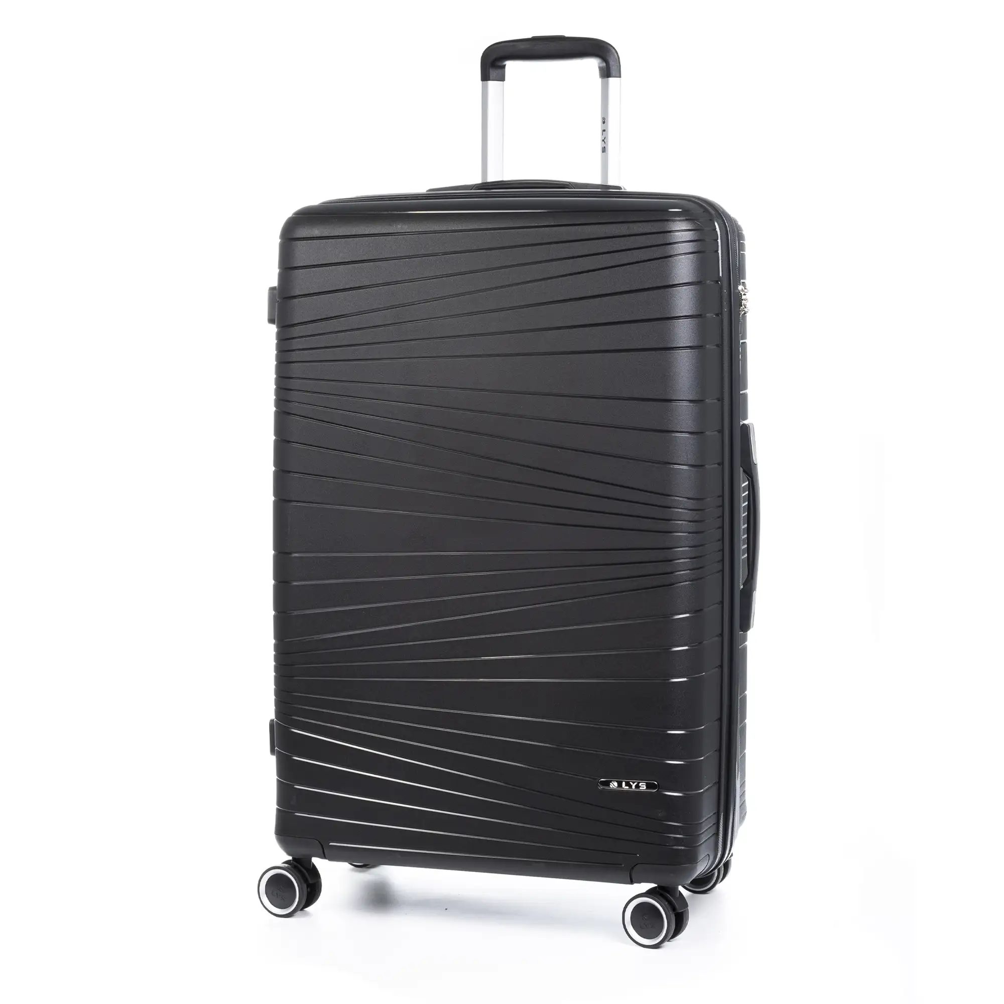 Maleta gran volumen Trolley de PP resistente a la rotura. Cerradura TSA numérica, 4 ruedas dobles giratorias 360°.