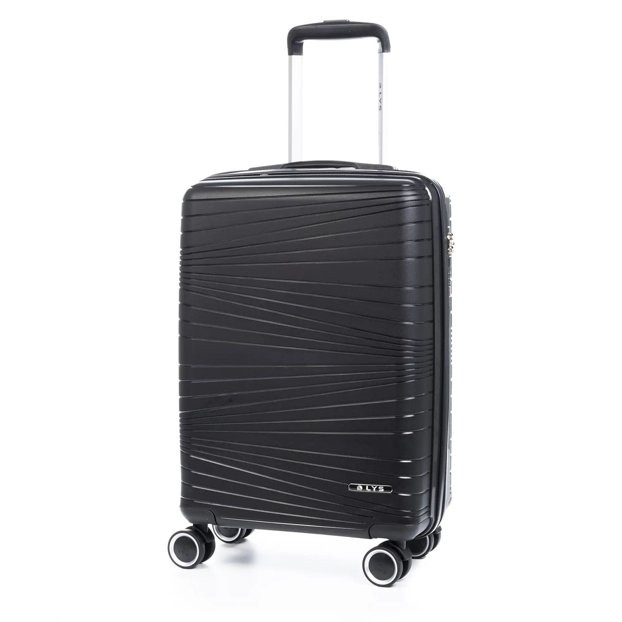 Maleta de cabina Trolley de PP resistente a la rotura. Cerradura TSA numérica, 4 ruedas dobles giratorias 360°.