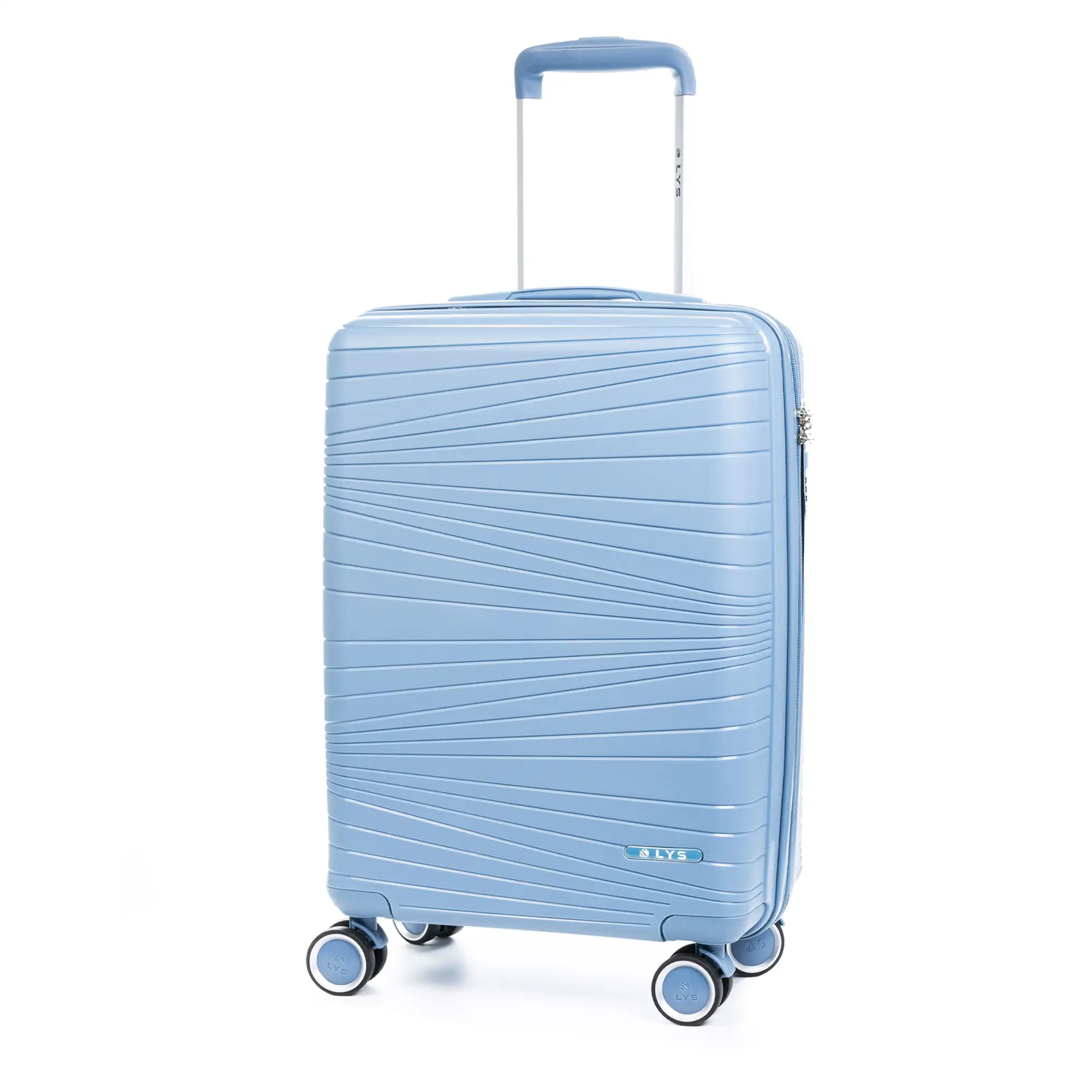 Maleta de cabina Trolley de PP resistente a la rotura. Cerradura TSA numérica, 4 ruedas dobles giratorias 360°.