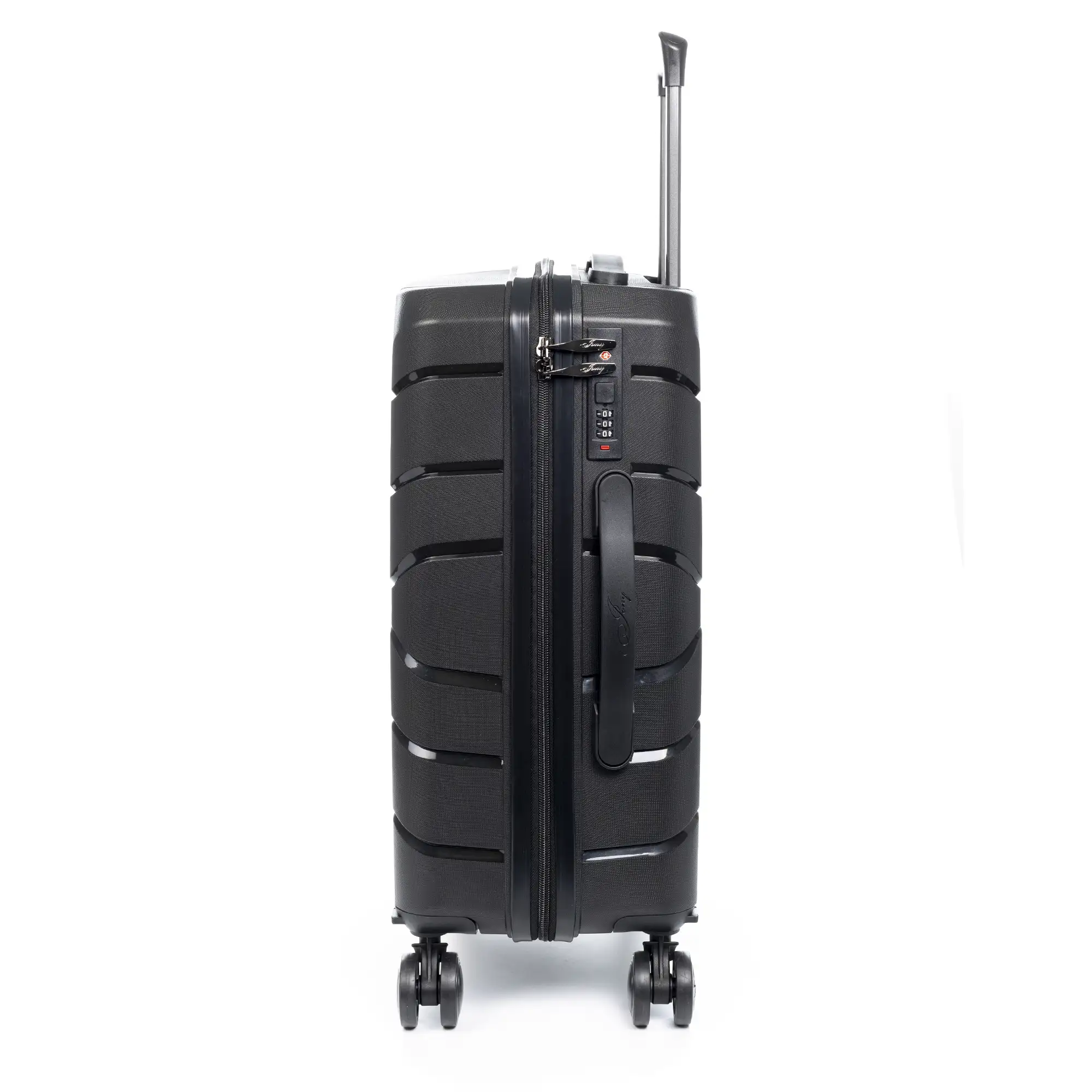 Juego de 2 maletas Trolley, en material ligero PP resistente a la rotura. Cerradura TSA numérica, 4 ruedas dobles giratorias 360°, extraíbles.