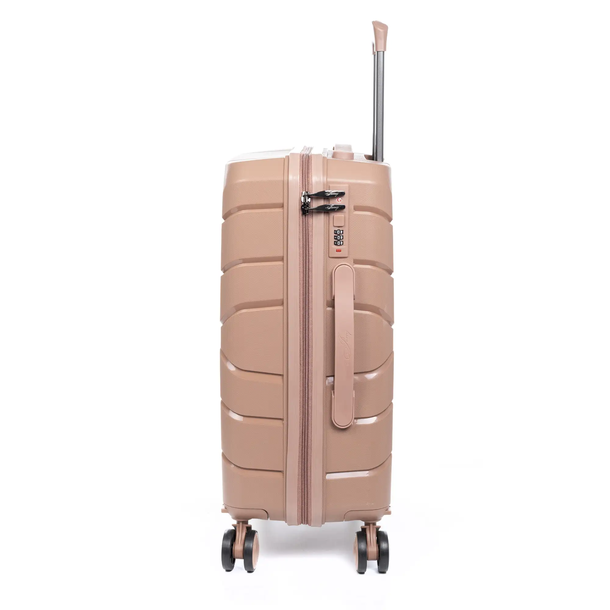 Juego de 2 maletas Trolley, en material ligero PP resistente a la rotura. Cerradura TSA numérica, 4 ruedas dobles giratorias 360°, extraíbles.