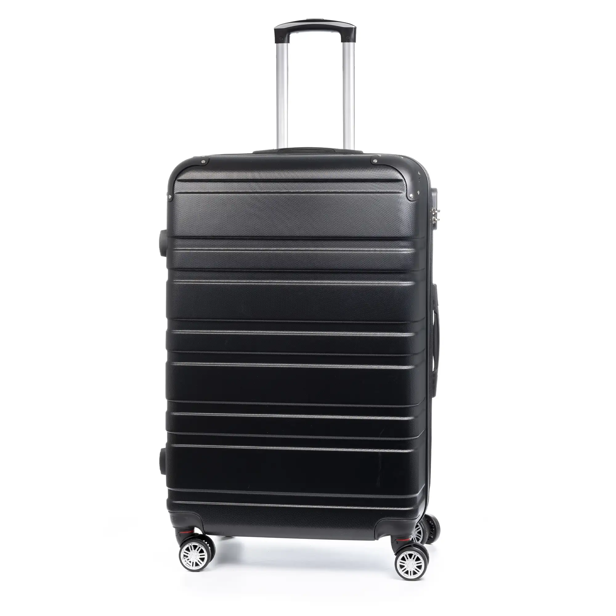 Maleta gran volumen Trolley extensible, en material ligero ABS de alta resistencia. Cerradura numérica, 4 ruedas dobles giratorias 360°.