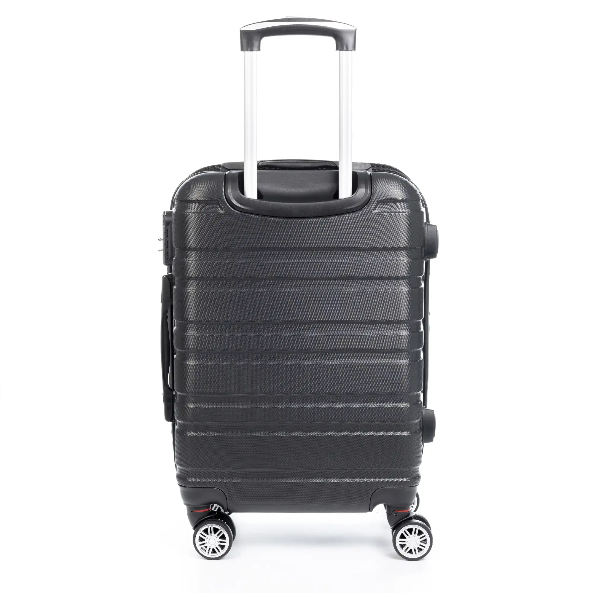 Maleta gran volumen Trolley extensible, en material ligero ABS de alta resistencia. Cerradura numérica, 4 ruedas dobles giratorias 360°.