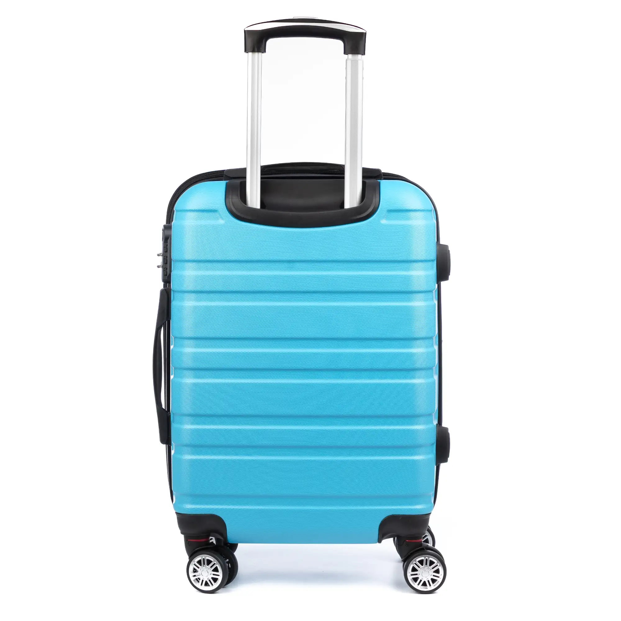 Juego de 3 maletas Trolley extensibles, en material ligero ABS de alta resistencia. Cerradura numérica, 4 ruedas dobles giratorias 360°.
