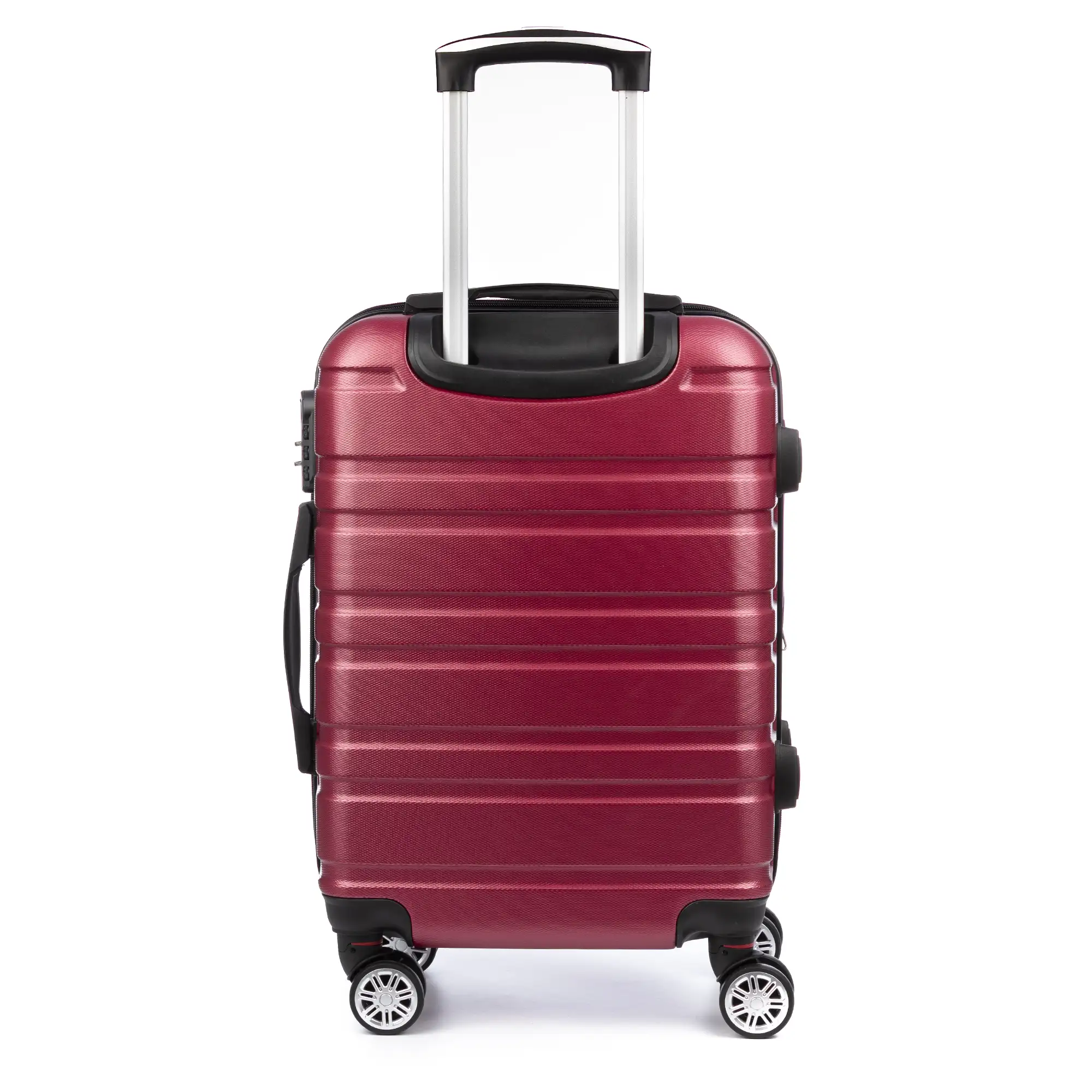 Juego de 3 maletas Trolley extensibles, en material ligero ABS de alta resistencia. Cerradura numérica, 4 ruedas dobles giratorias 360°.