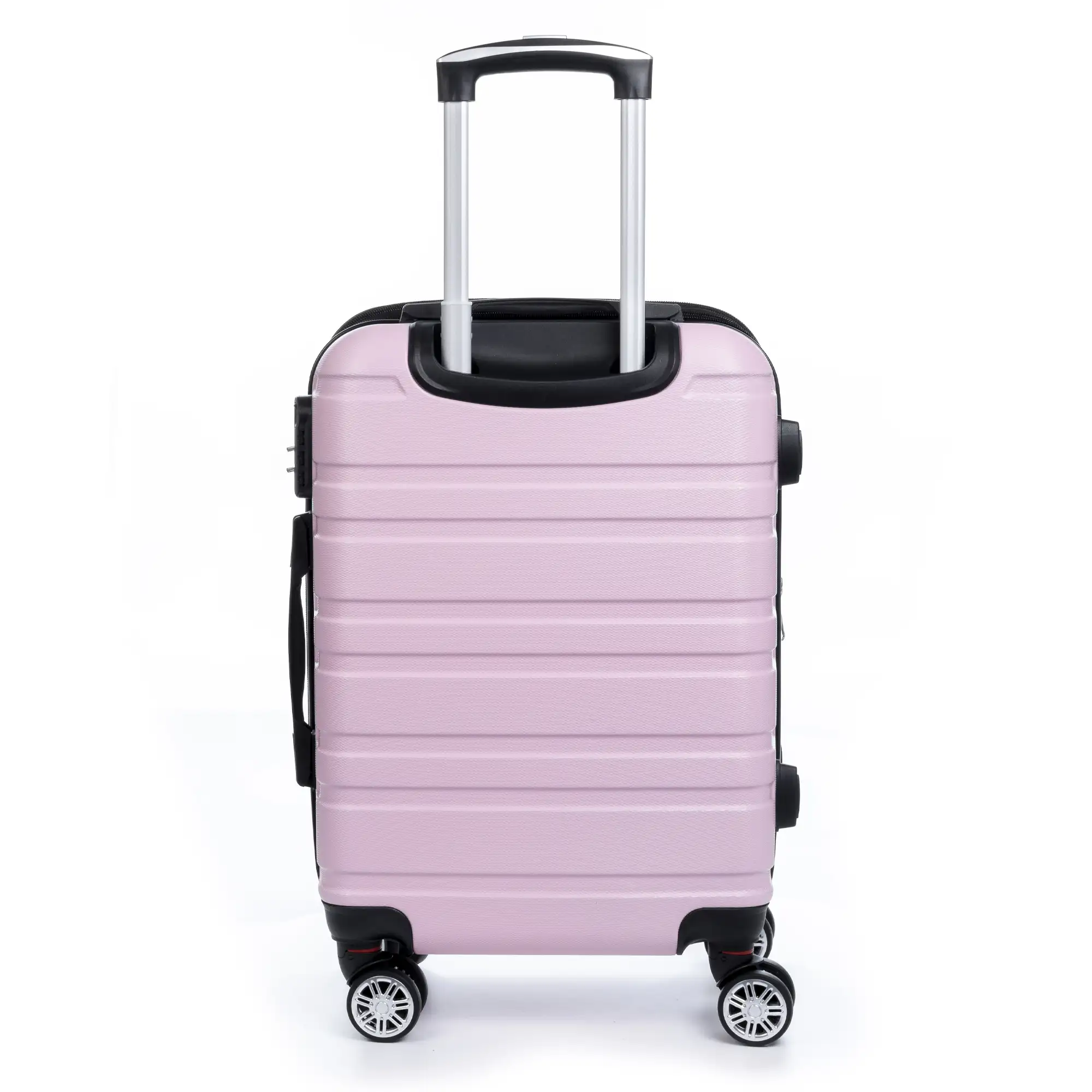 Maleta mediana Trolley extensible, en material ligero ABS de alta resistencia. Cerradura numérica, 4 ruedas dobles giratorias 360°.