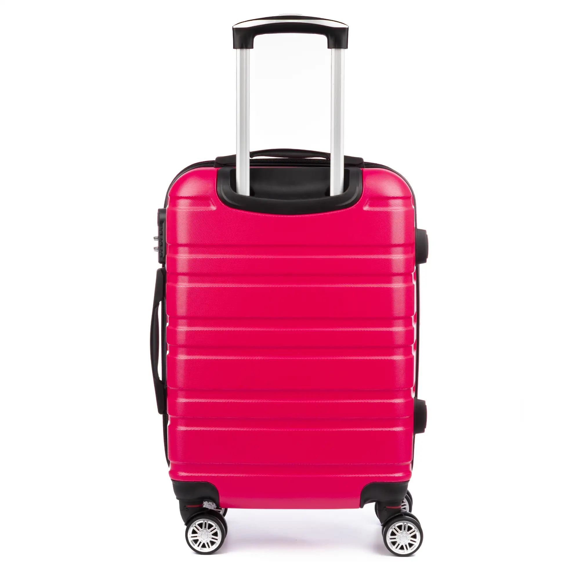 Juego de 3 maletas Trolley extensibles, en material ligero ABS de alta resistencia. Cerradura numérica, 4 ruedas dobles giratorias 360°.