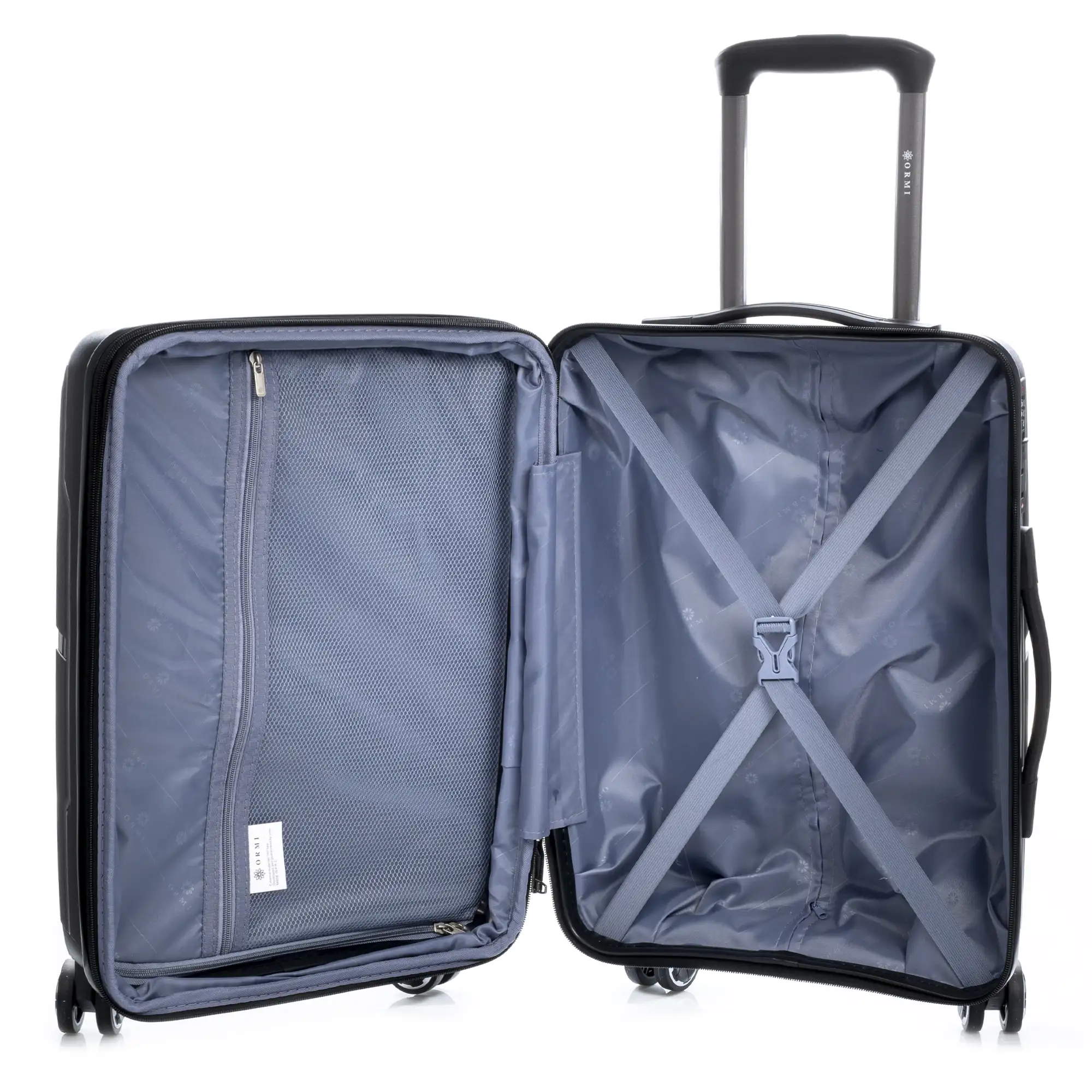 Juego de 3 maletas Trolley extensibles, en material ligero PP resistente a la rotura. Cerradura TSA numérica, 4 ruedas dobles giratorias 360°.