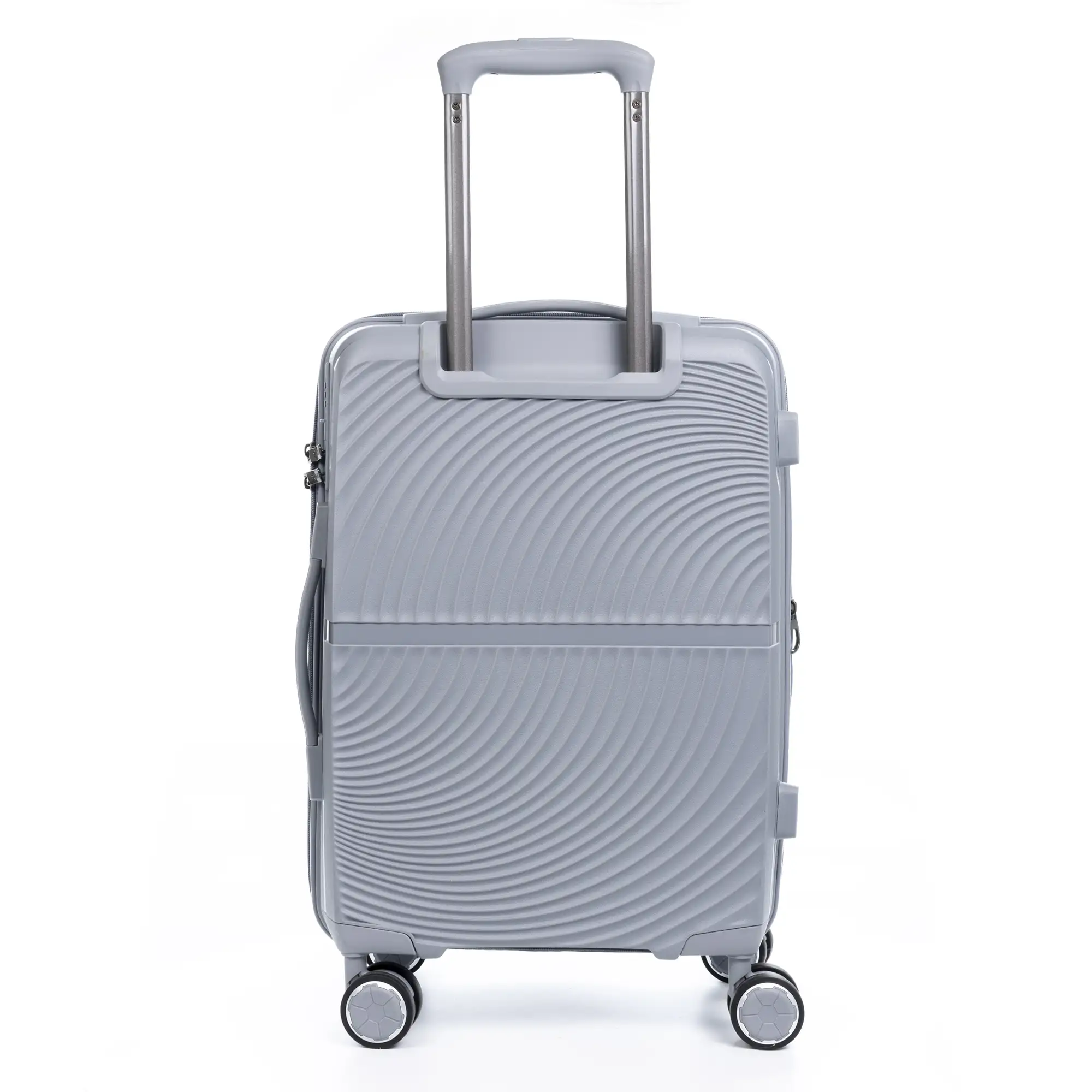 Juego de 3 maletas Trolley extensibles, en material ligero PP resistente a la rotura. Cerradura TSA numérica, 4 ruedas dobles giratorias 360°.