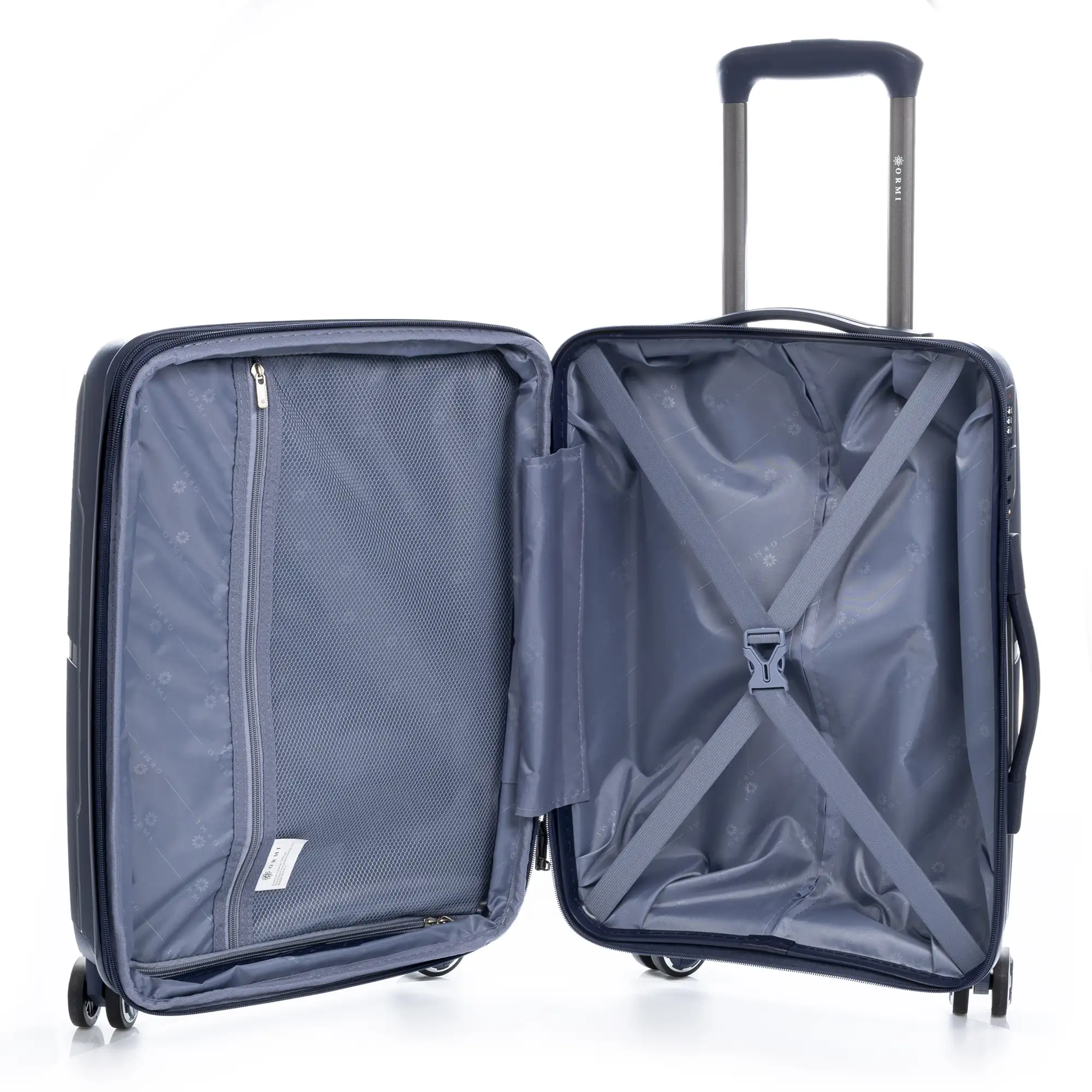 Juego de 3 maletas Trolley extensibles, en material ligero PP resistente a la rotura. Cerradura TSA numérica, 4 ruedas dobles giratorias 360°.