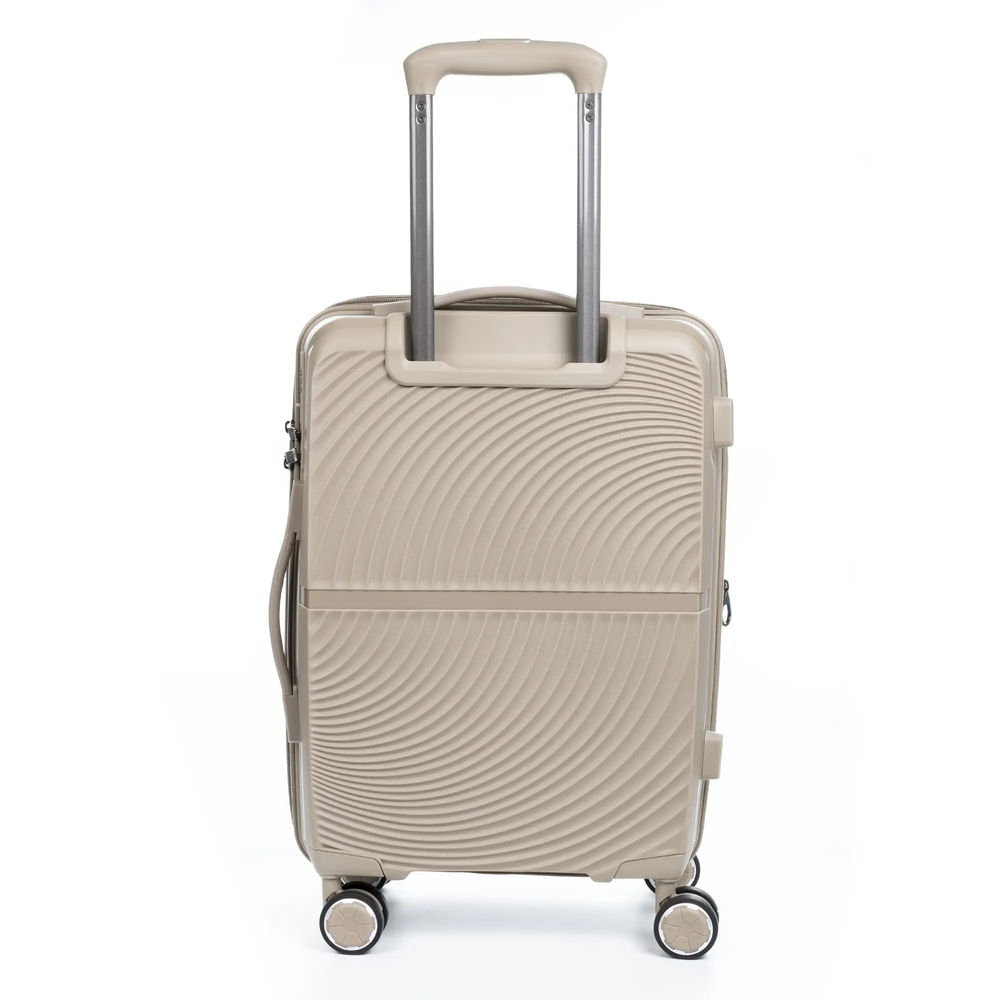 Juego de 3 maletas Trolley extensibles, en material ligero PP resistente a la rotura. Cerradura TSA numérica, 4 ruedas dobles giratorias 360°.