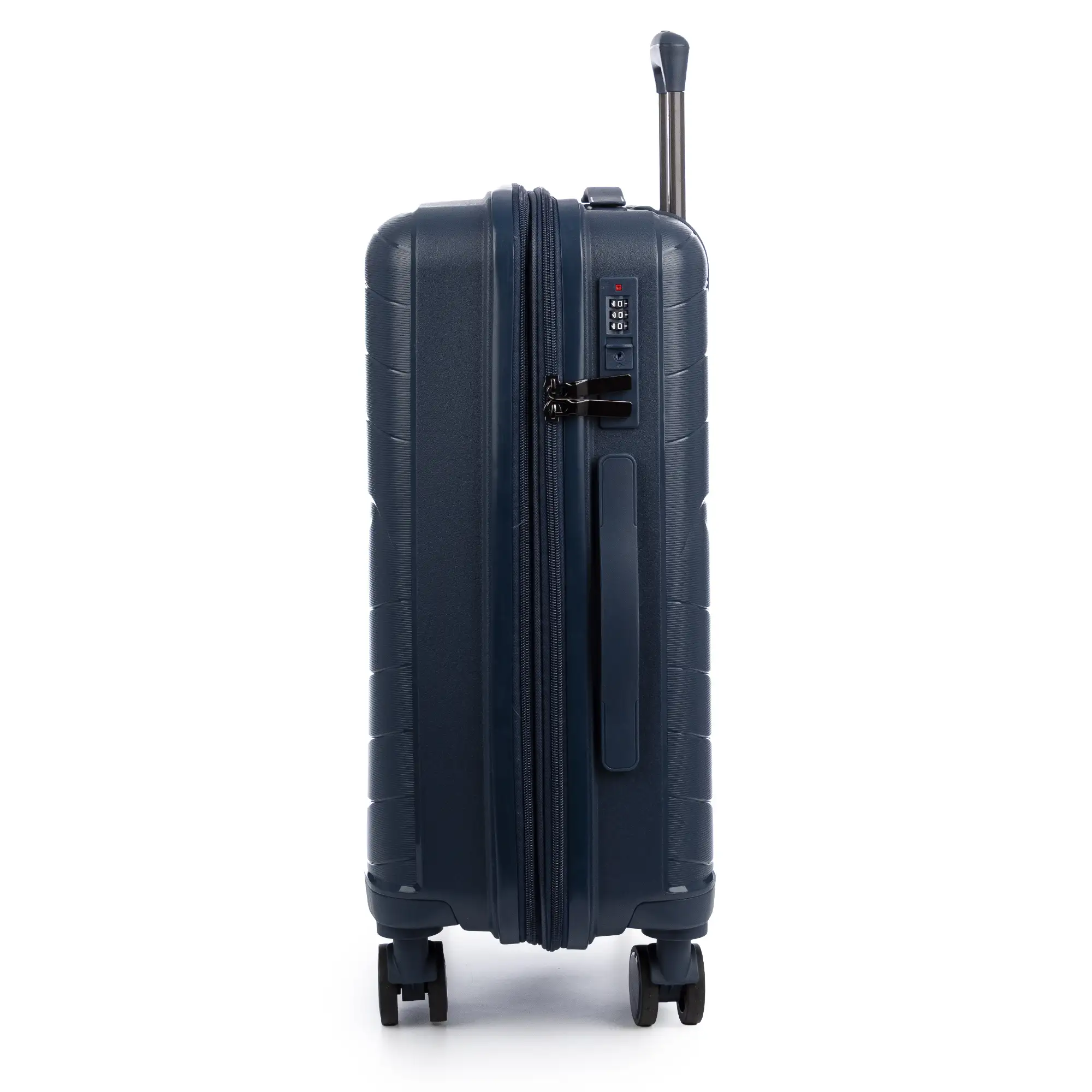 Juego de 3 maletas Trolley extensibles, en material ligero PP resistente a la rotura. Cerradura TSA numérica, 4 ruedas dobles giratorias 360°.