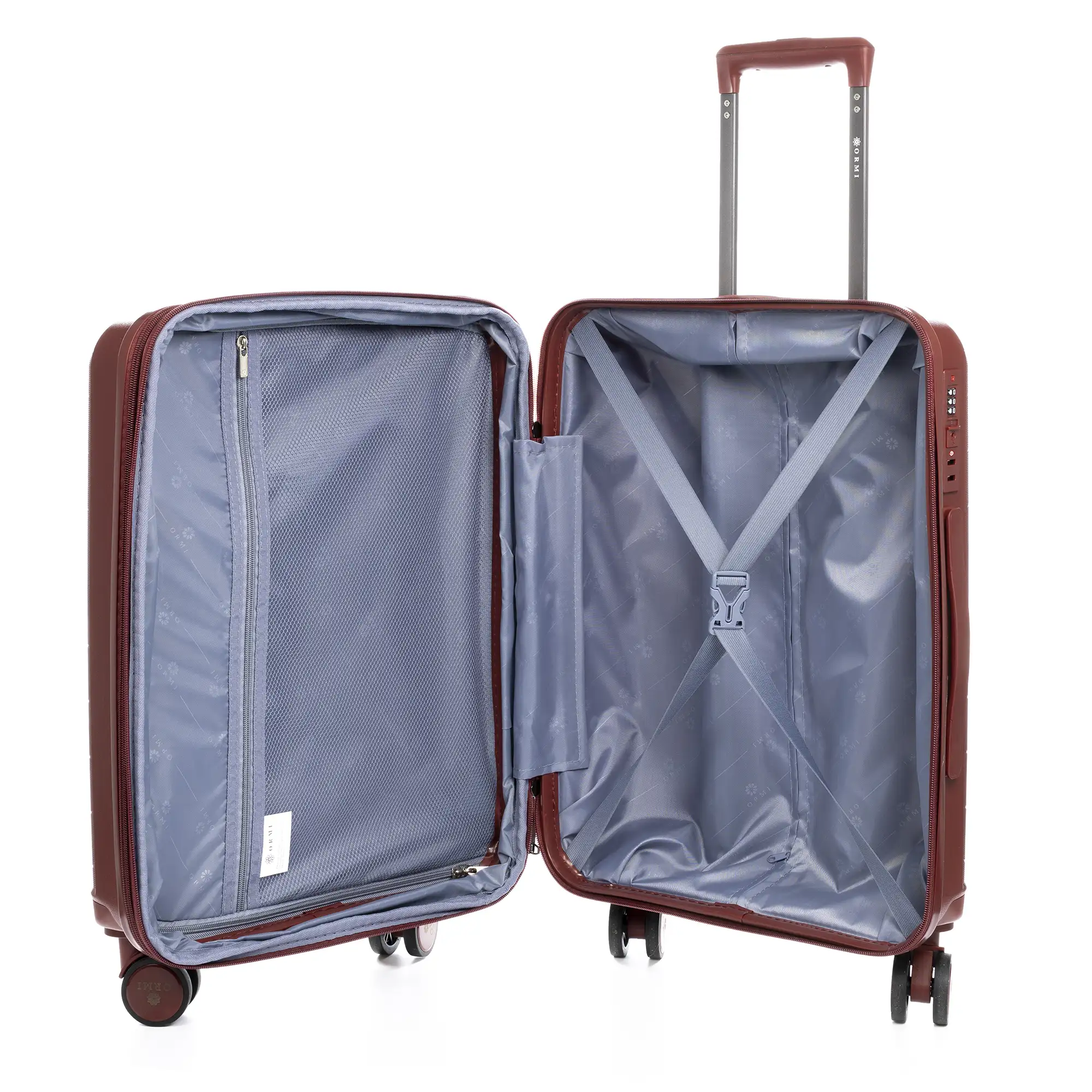 Juego de 3 maletas Trolley extensibles, en material ligero PP resistente a la rotura. Cerradura TSA numérica, 4 ruedas dobles giratorias 360°.