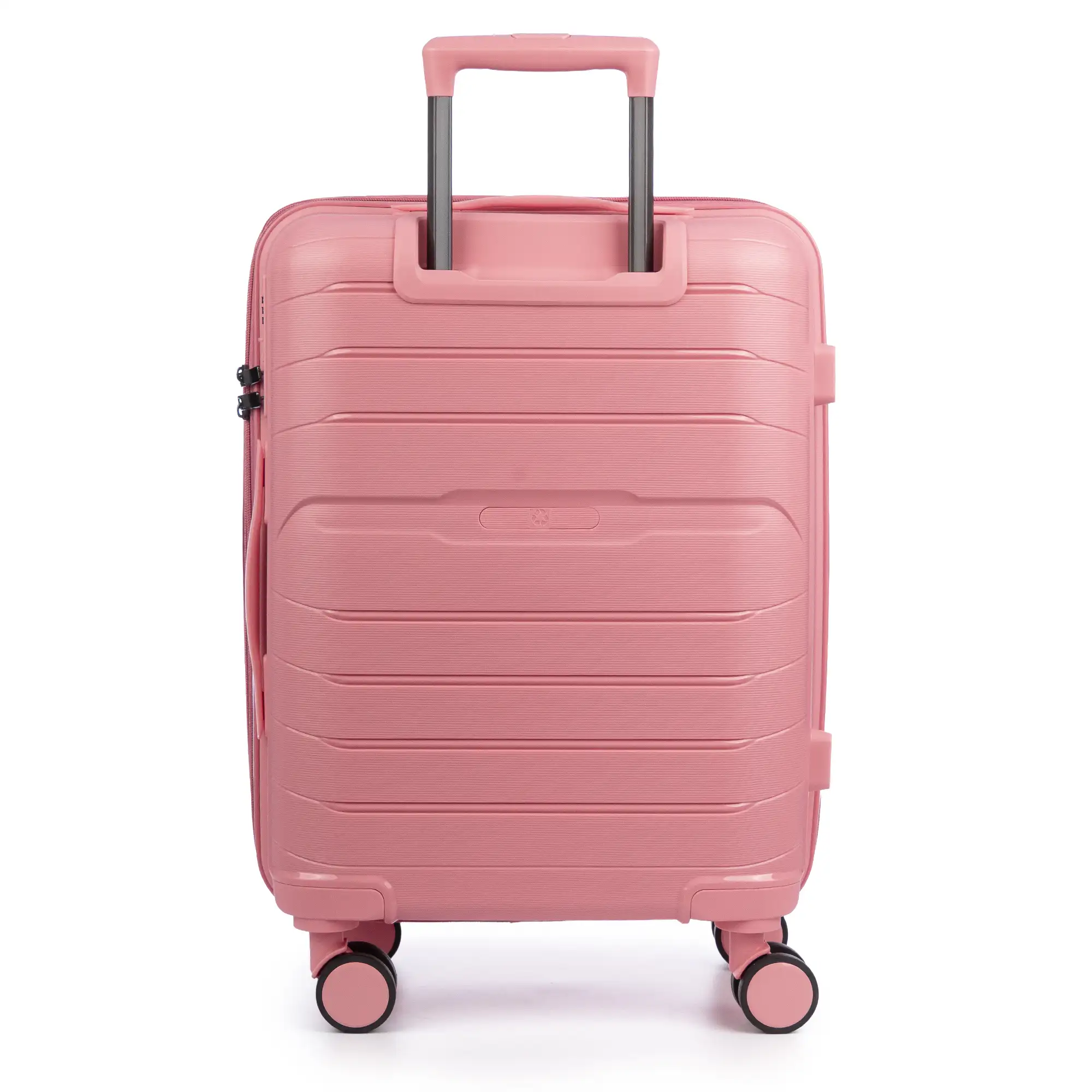 Juego de 3 maletas Trolley extensibles, en material ligero PP resistente a la rotura. Cerradura TSA numérica, 4 ruedas dobles giratorias 360°.