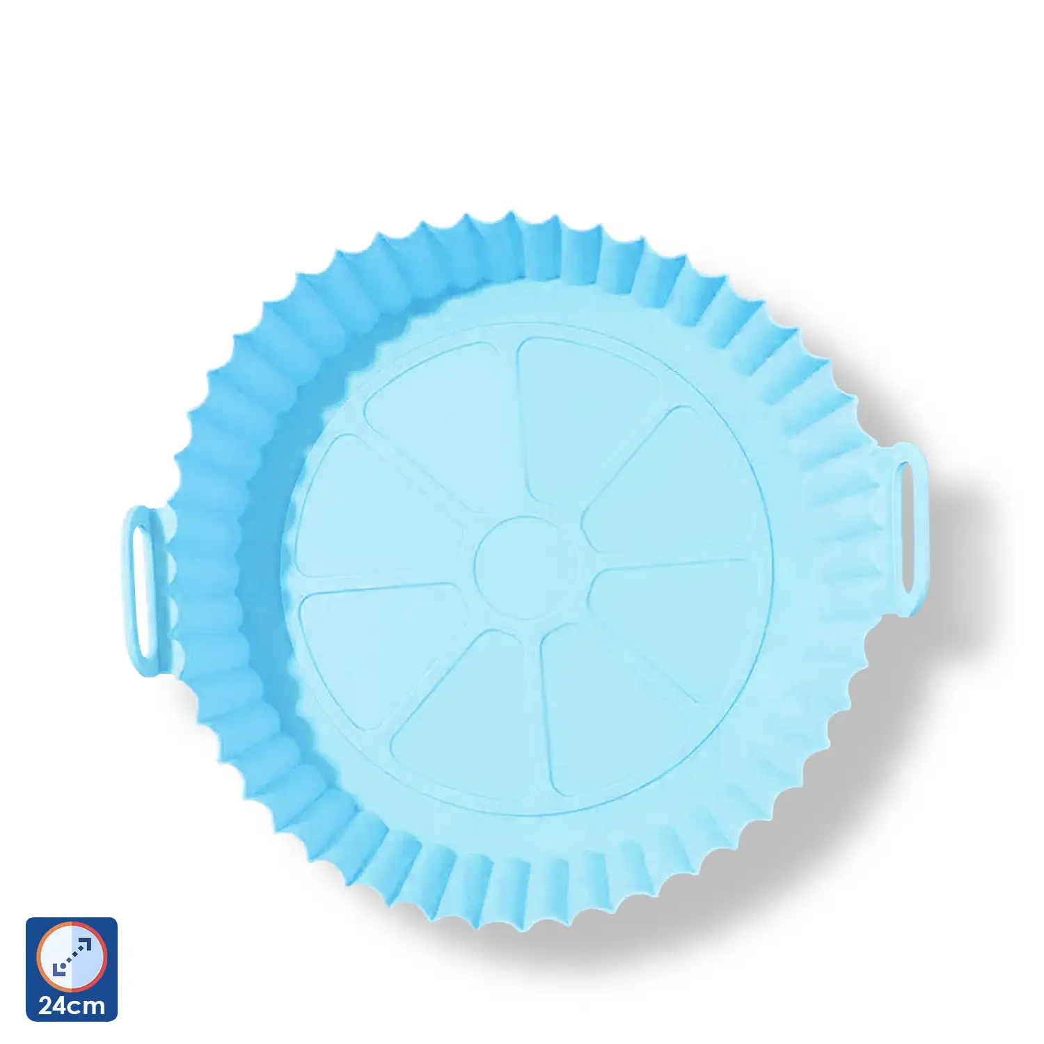 Molde silicona con asas freidora de aire 24*19*6 cms. Grado alimentario.