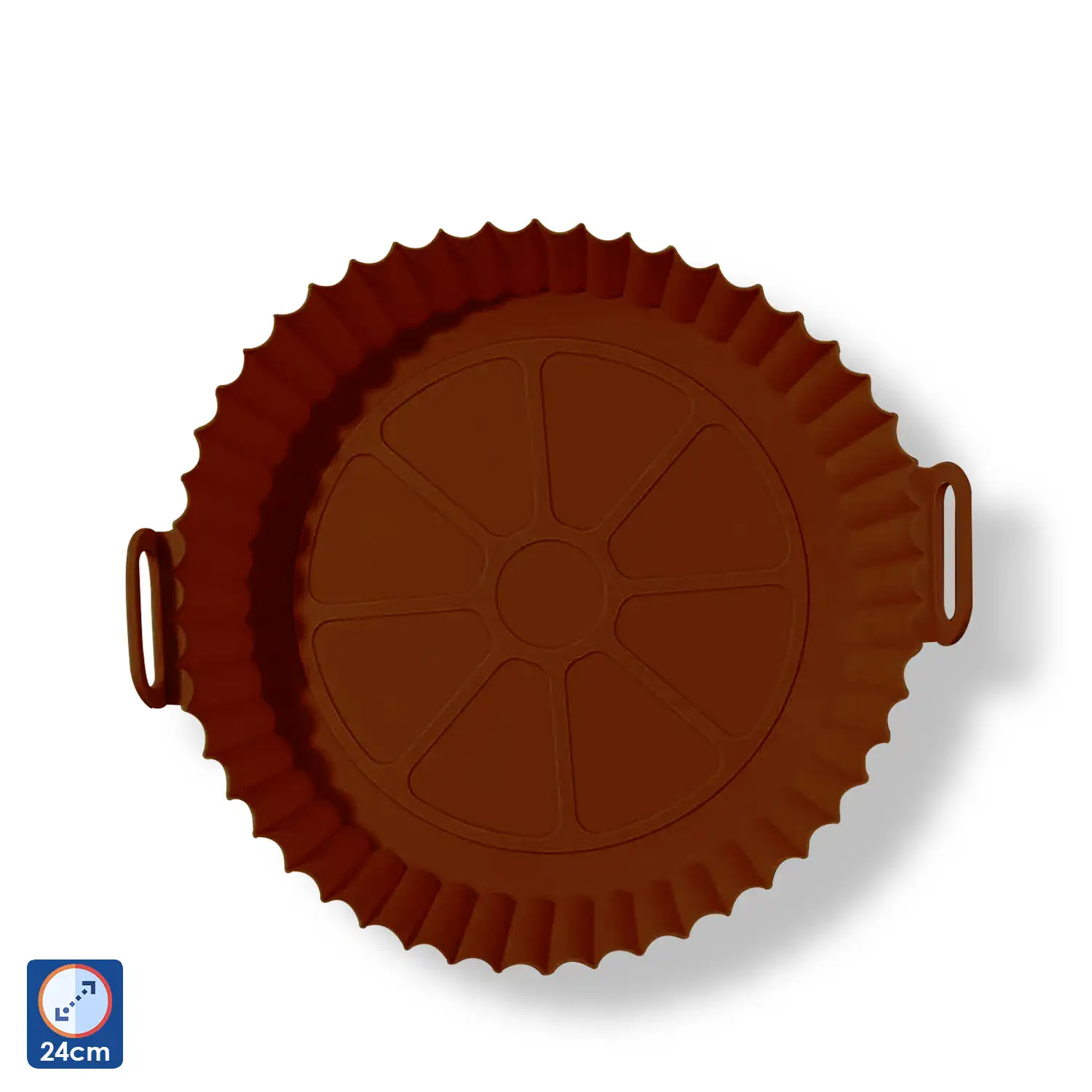 Molde silicona con asas freidora de aire 24*19*6 cms. Grado alimentario.