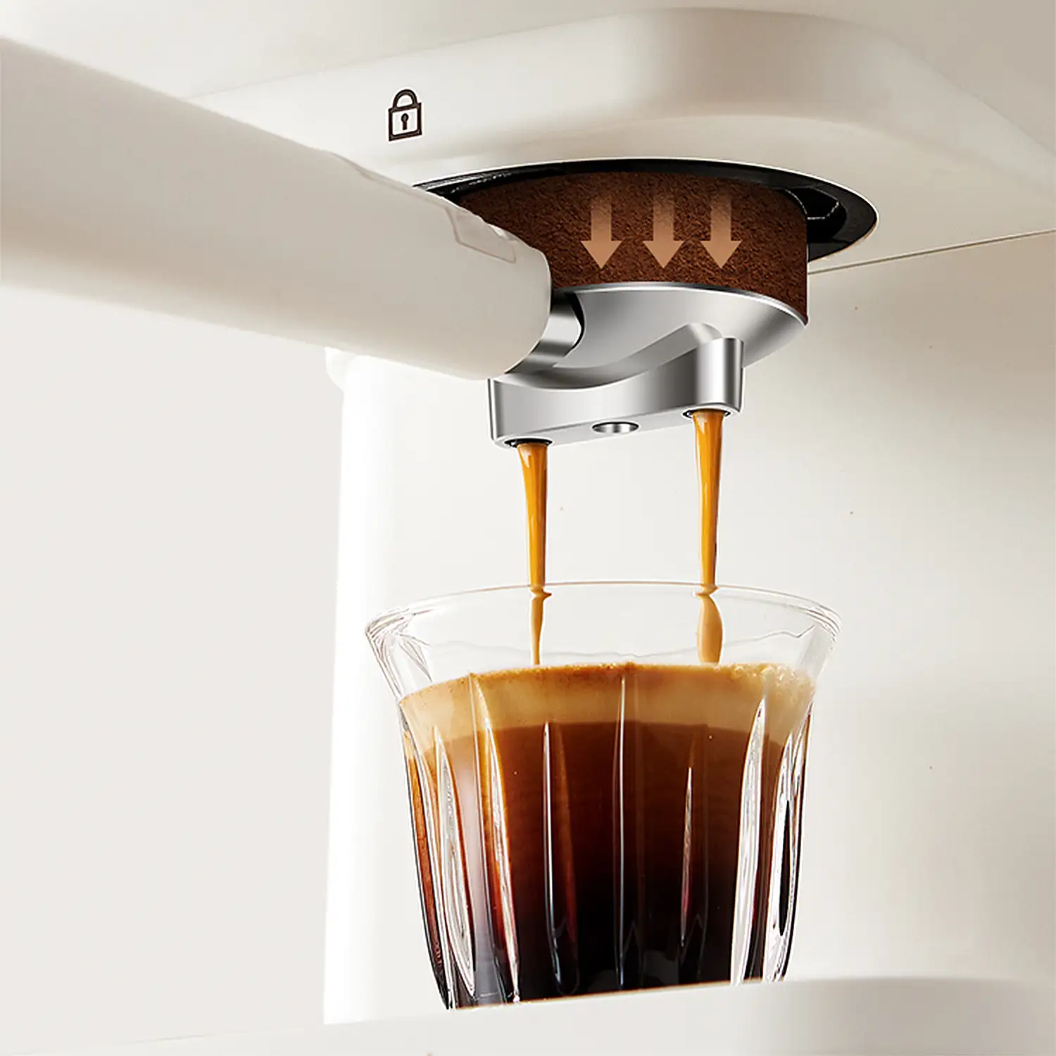 Cafetera Express retro profesional 20 bares,1050 W, depósito 1.5L y con control temperatura NTC, modos multiples. 
