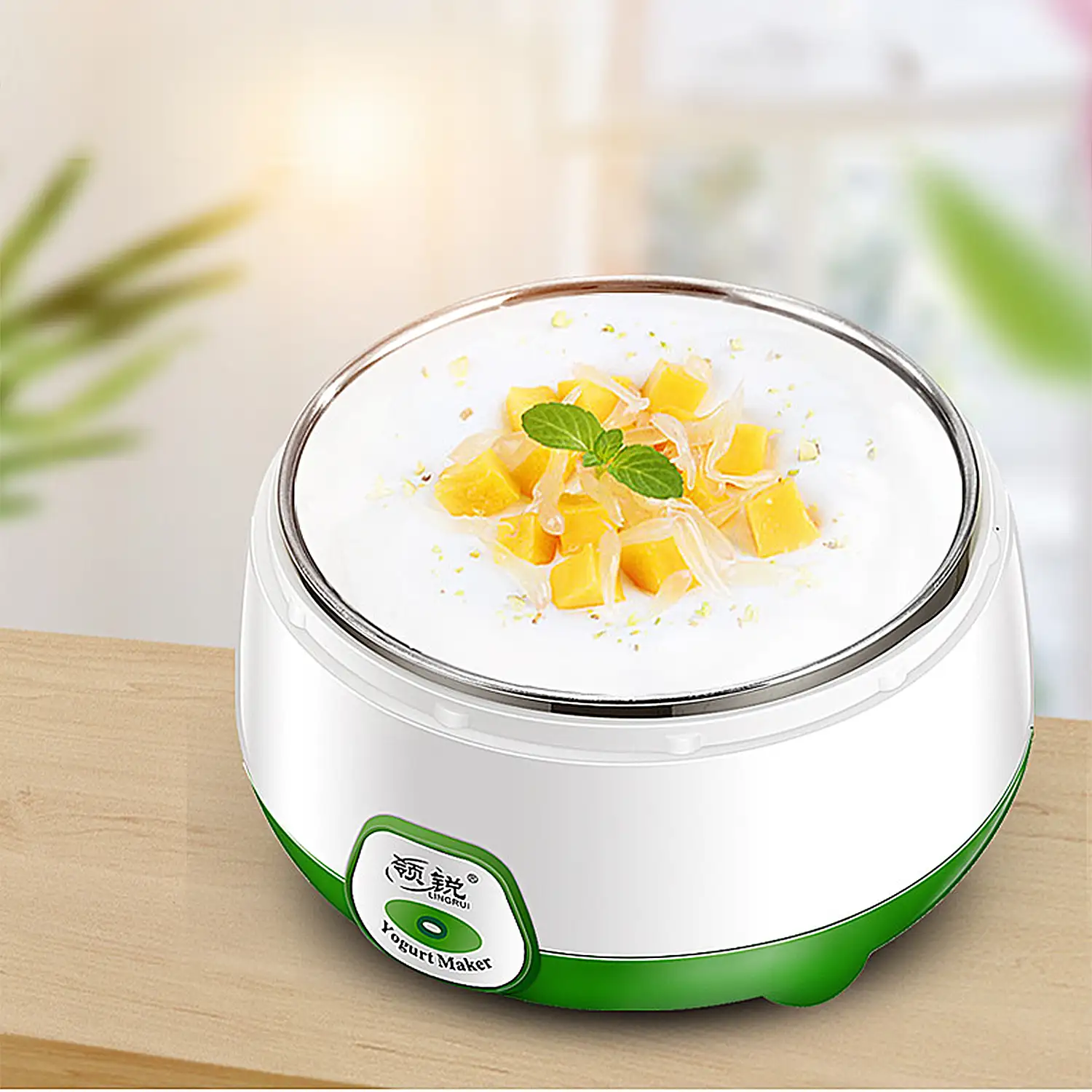 Yogurtera eléctrica control de temperatura constante, contenedor de acero inox. libre BPA grado alimentario