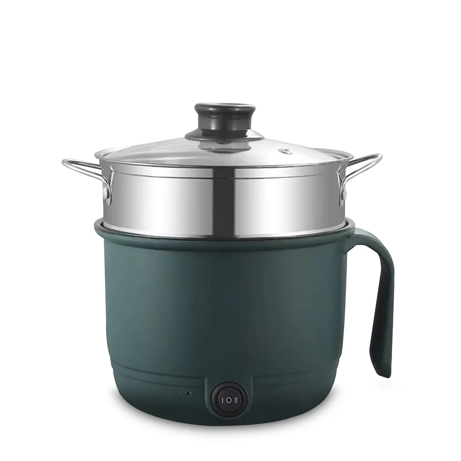 Olla multifunción eléctrica: arrocera, vaporera, pota. Aislamiento térmico exterior, control temperatura, fondo antiquemado. Libre BPA, grado alimentario.