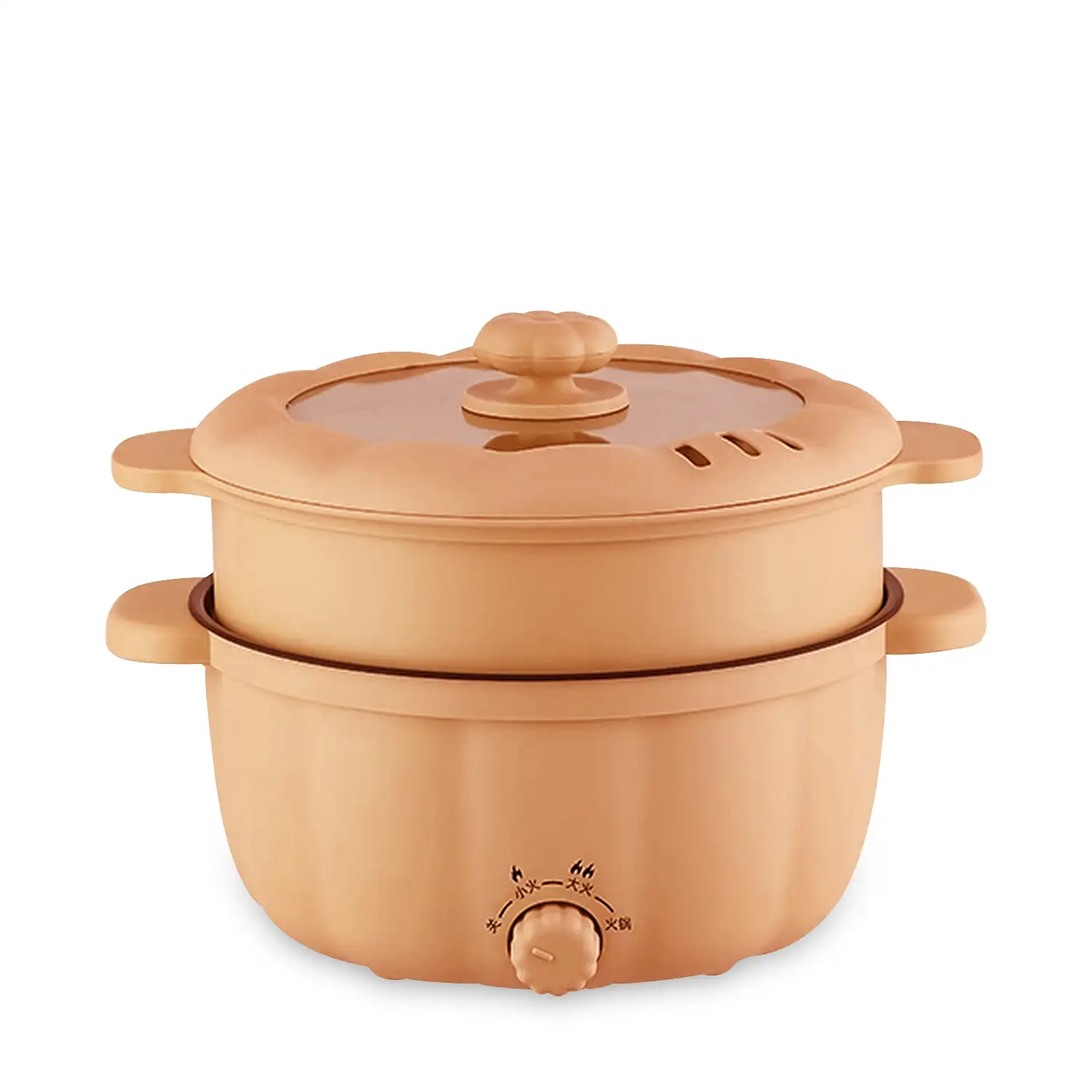 Olla eléctrica vaporera multifunción. Tres temperaturas, 2.5L doble nivel. Hot pot, salteado, cocina al vapor, etc.