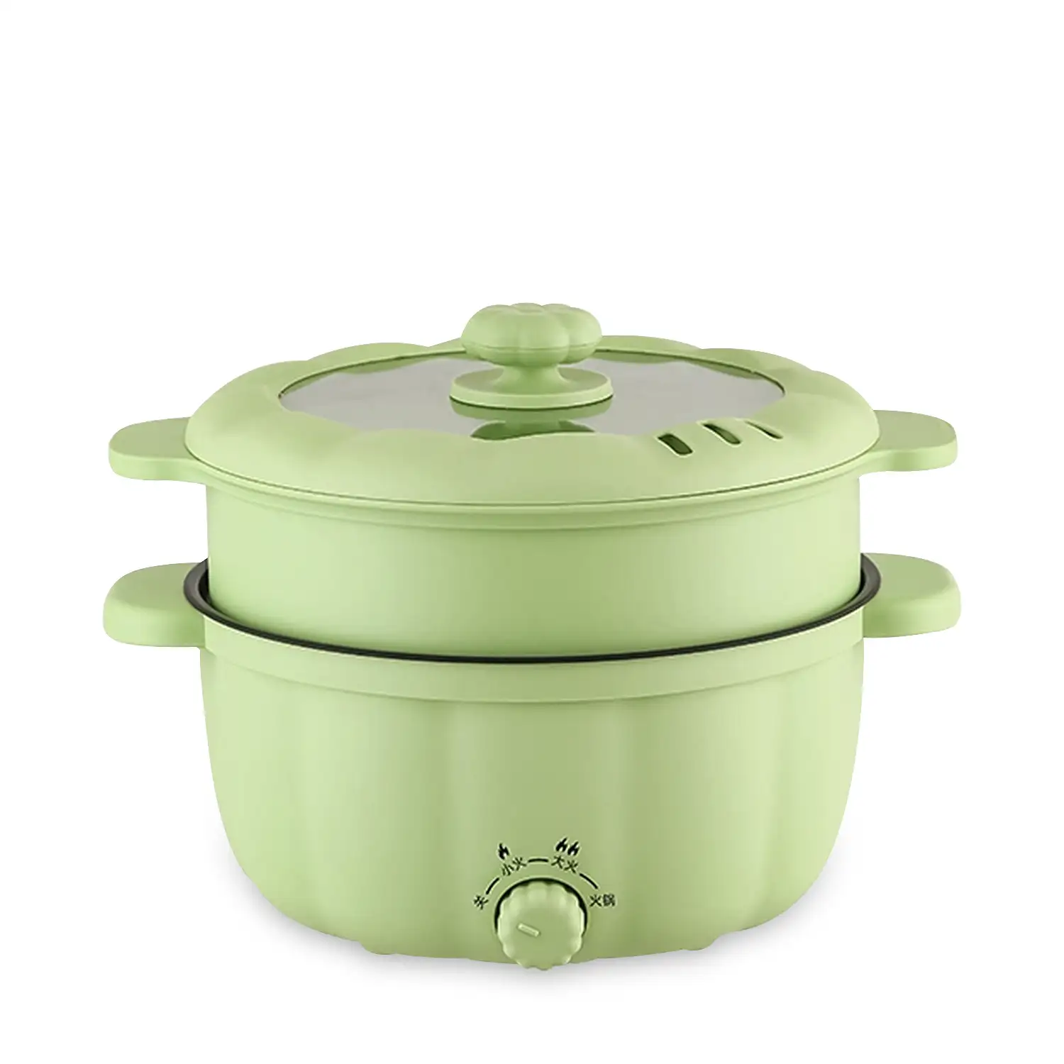 Olla eléctrica vaporera multifunción. Tres temperaturas, 2.5L doble nivel. Hot pot, salteado, cocina al vapor, etc.