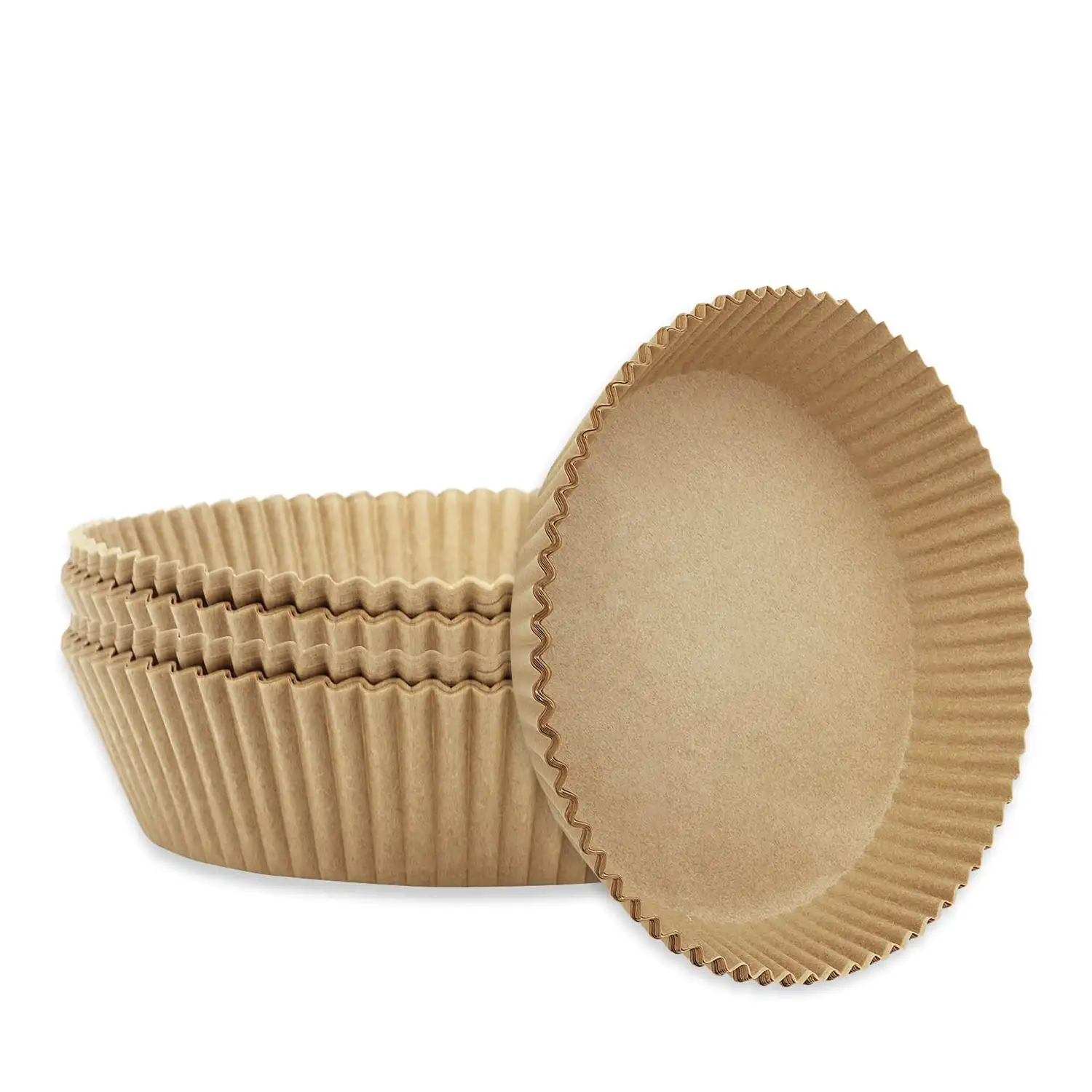 Papel para freidora de aire, 50 piezas, redondo, papel vegetal de horno antiadherente desechable sin perforar para hornear asar microondas sartén (16cm)