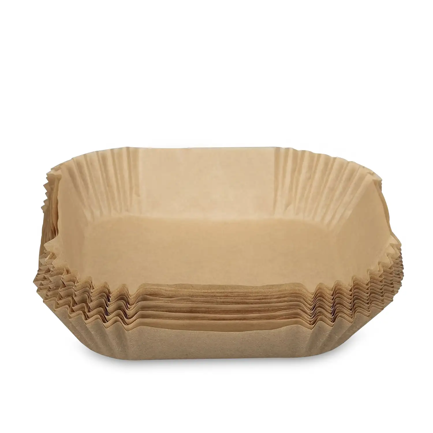 Papel para freidora de aire, 50 piezas, cuadrado, papel vegetal de horno antiadherente desechable sin perforar para hornear asar microondas sartén (20cm)