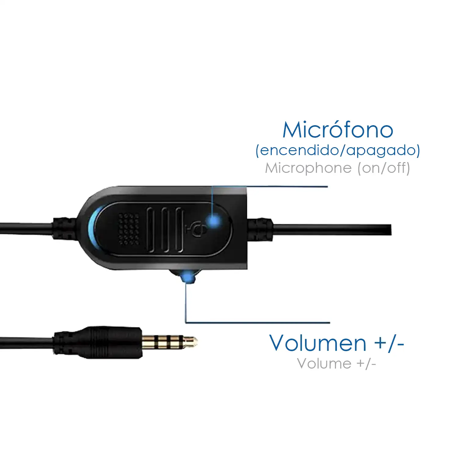 Headset PS488. Auriculares gaming con micro, conexión minijack y audio + micro separado. PS4, Xbox One, móvil, tablet, etc.