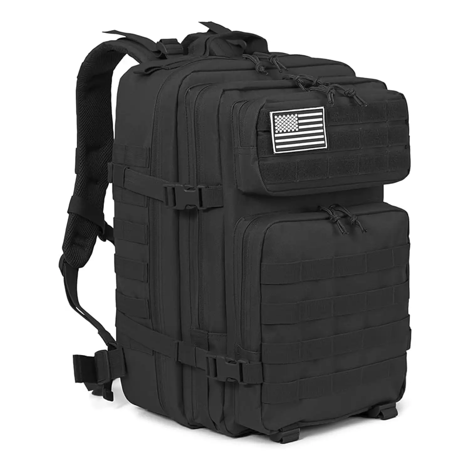Mochila táctica militar de 45 Litros con sistema Molle de gran capacidad e impermeable. Perfecta para emergencias, días de caza, senderismo y acampadas.