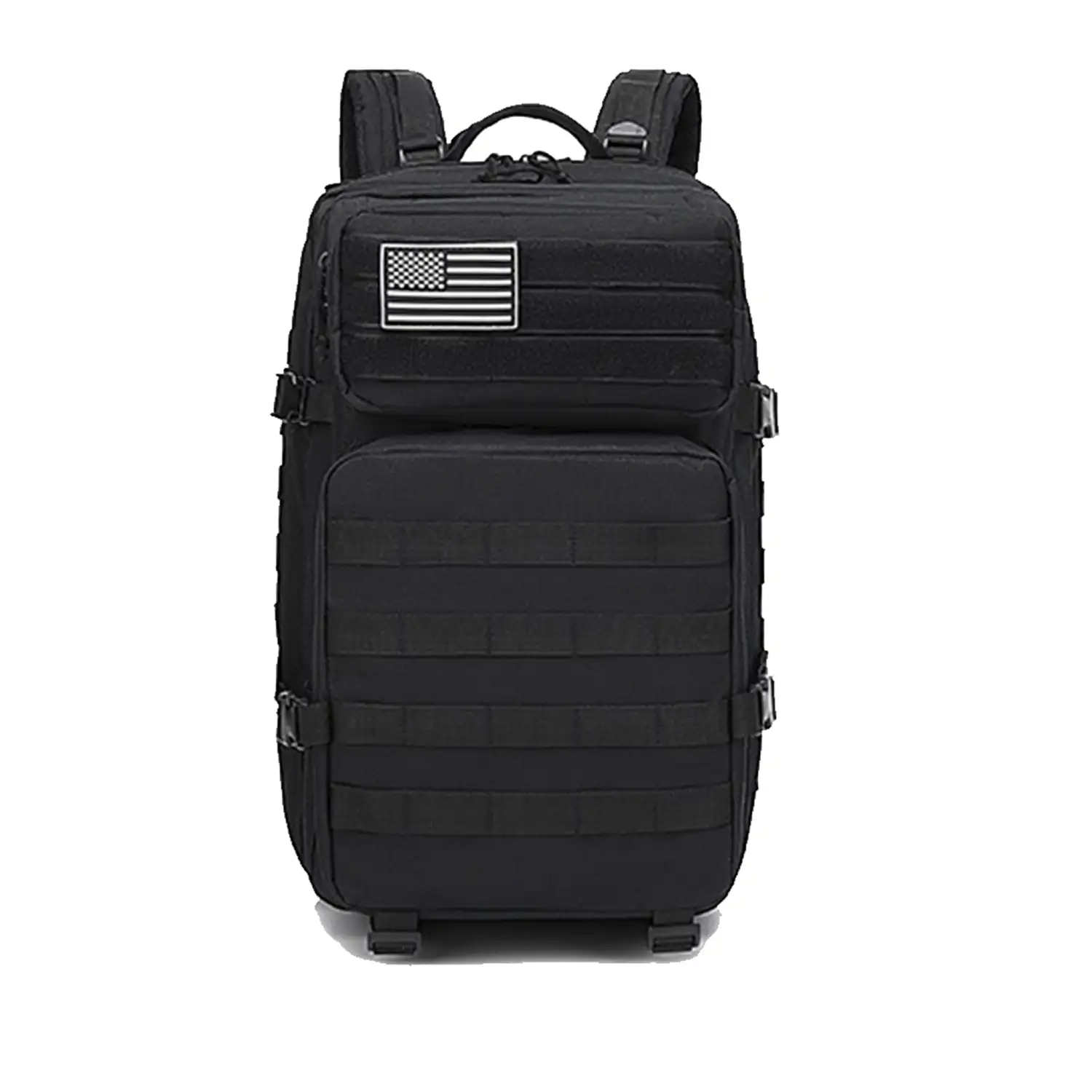 Mochila táctica militar de 45 Litros con sistema Molle de gran capacidad e impermeable. Perfecta para emergencias, días de caza, senderismo y acampadas.